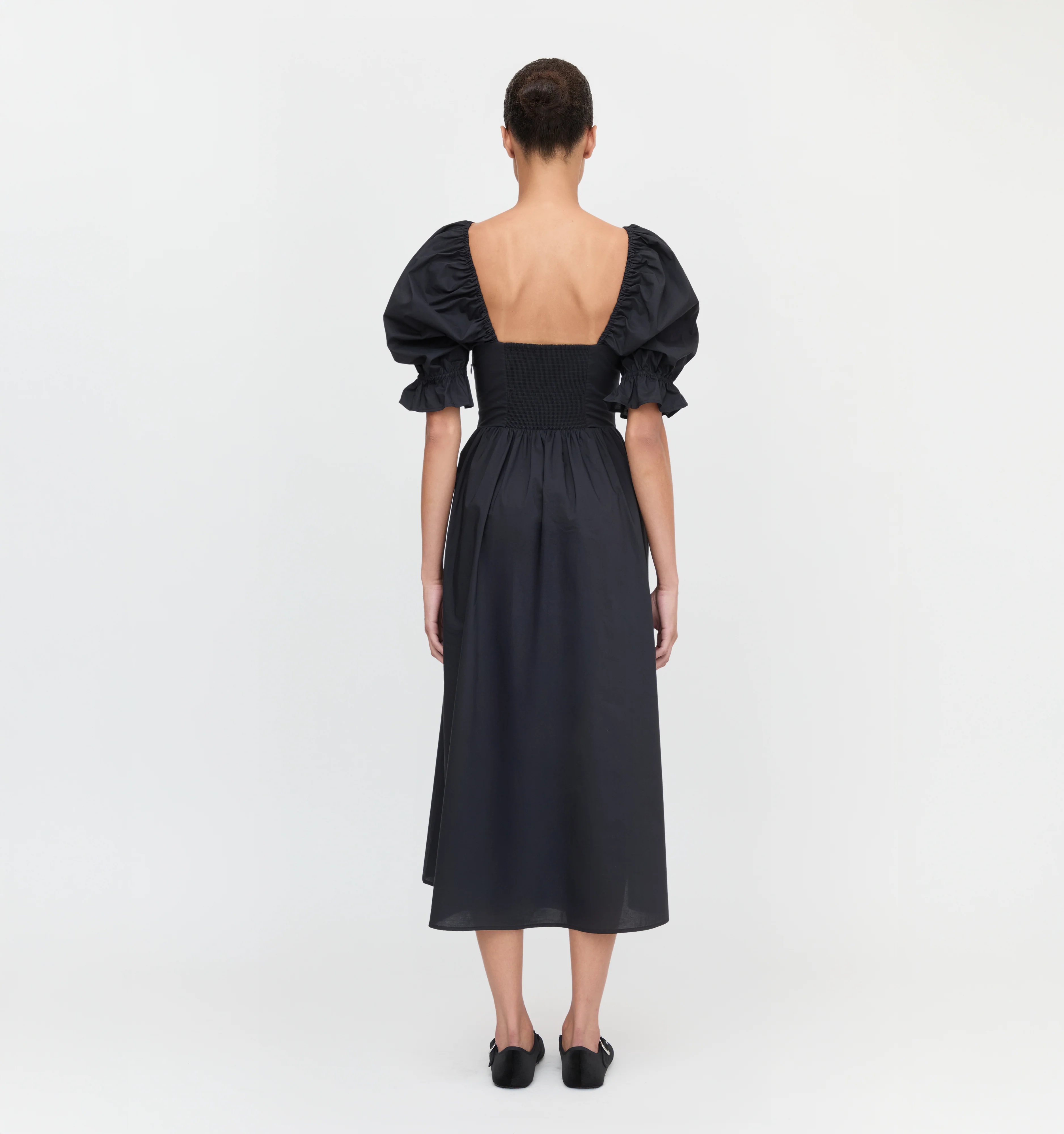 The Ophelia Dress - Black Cotton Voile - Image 4