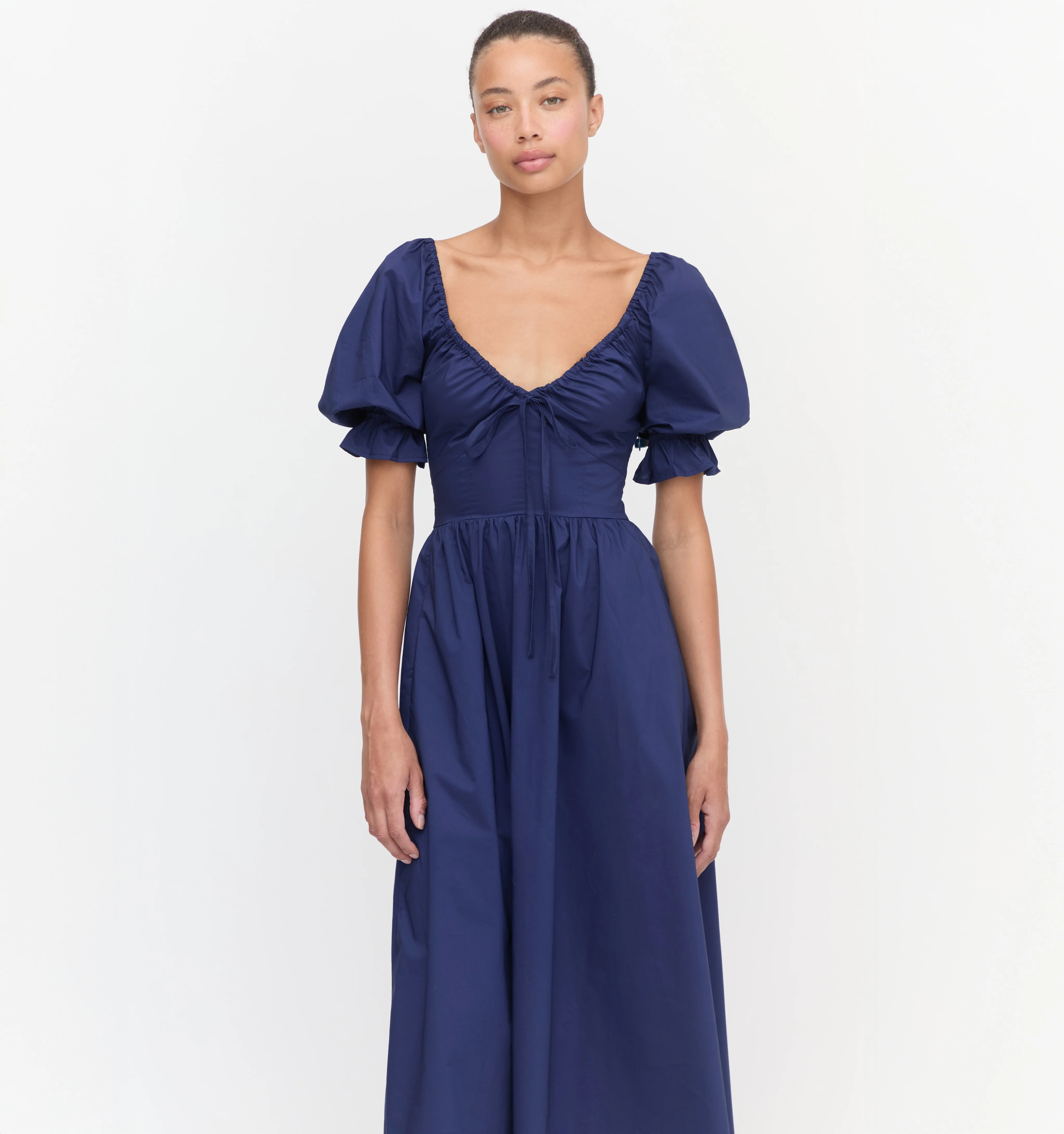 The Ophelia Dress - Navy Poplin - Image 2