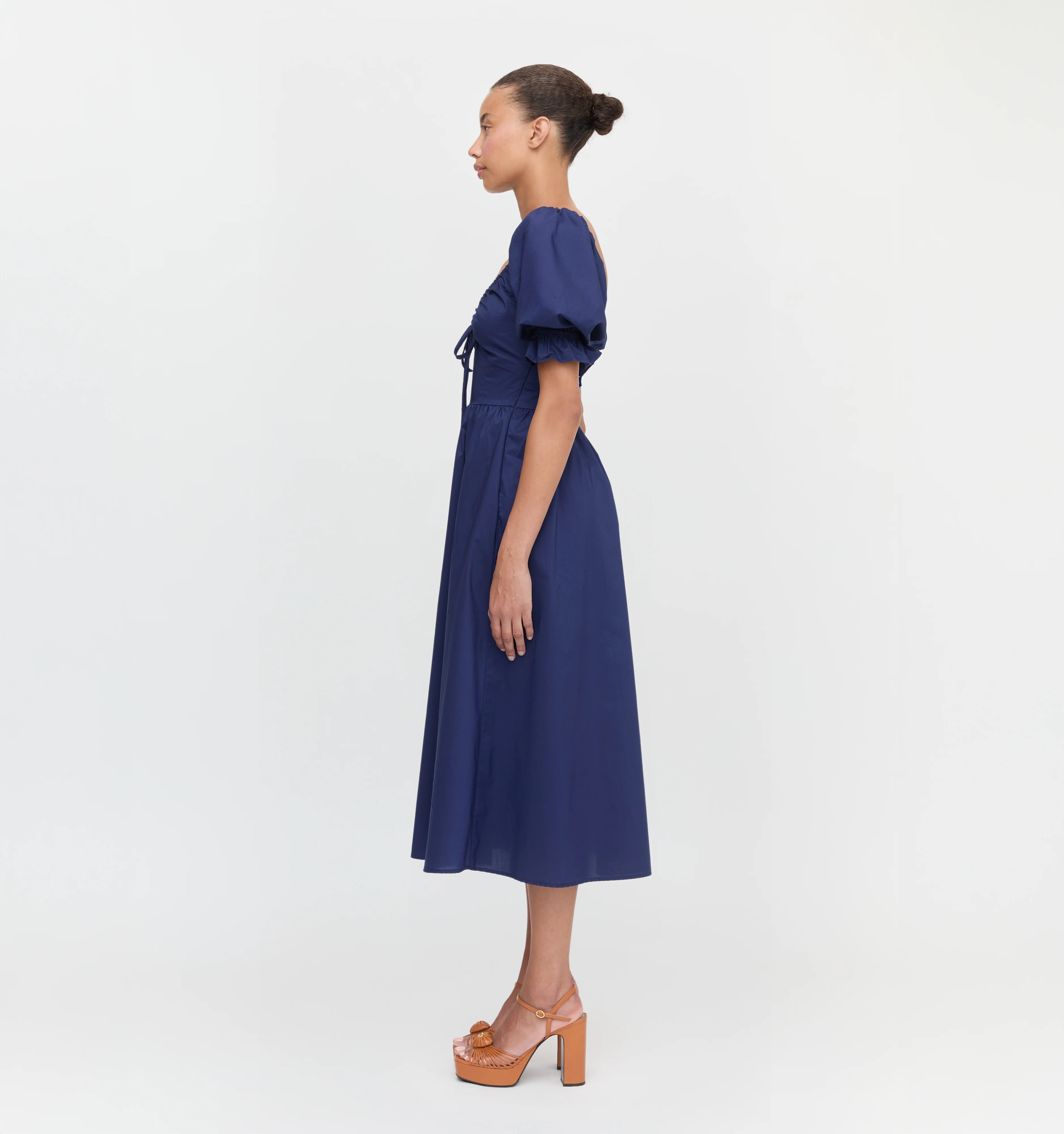 The Ophelia Dress - Navy Poplin - Image 3
