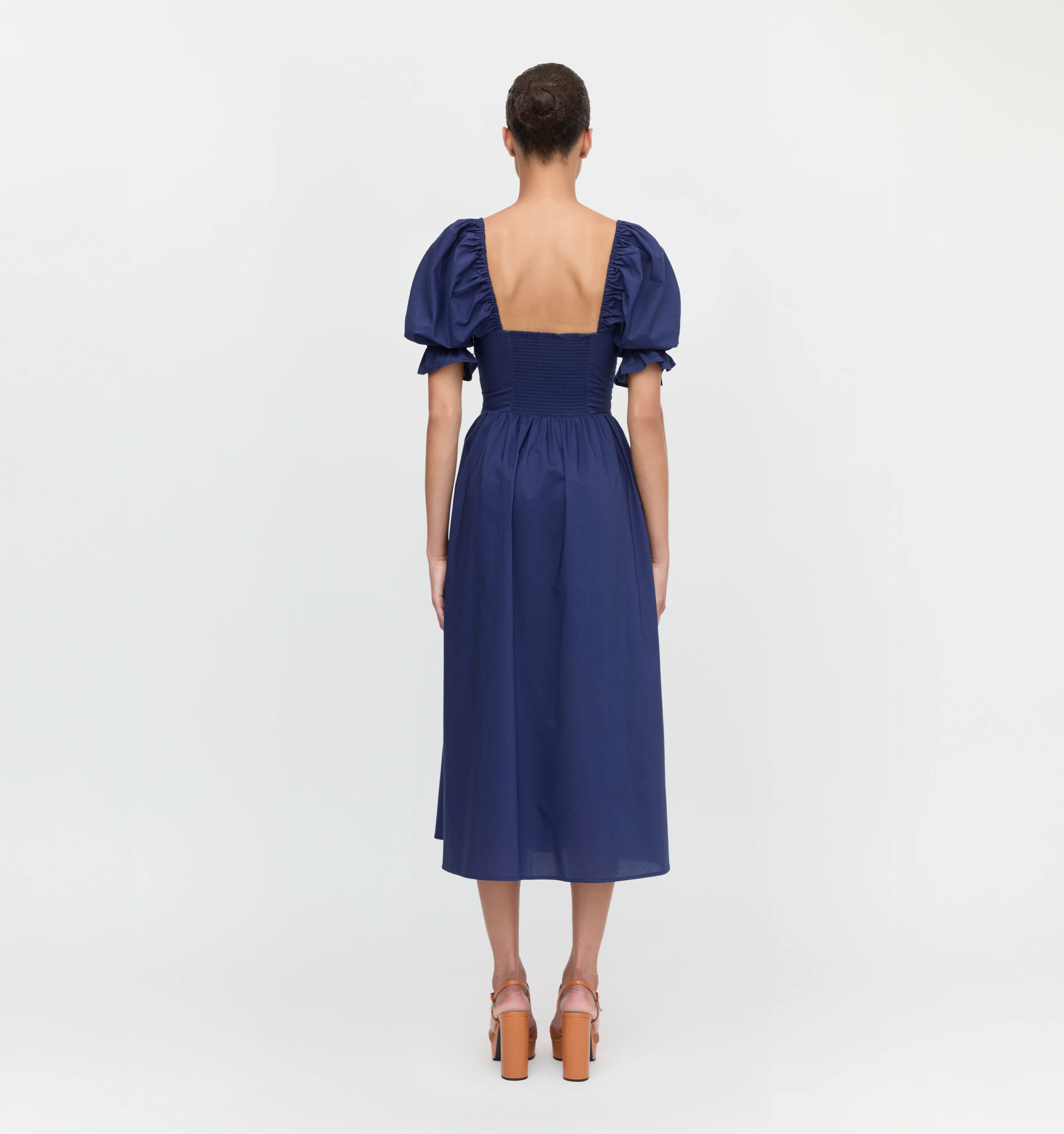 The Ophelia Dress - Navy Poplin - Image 4