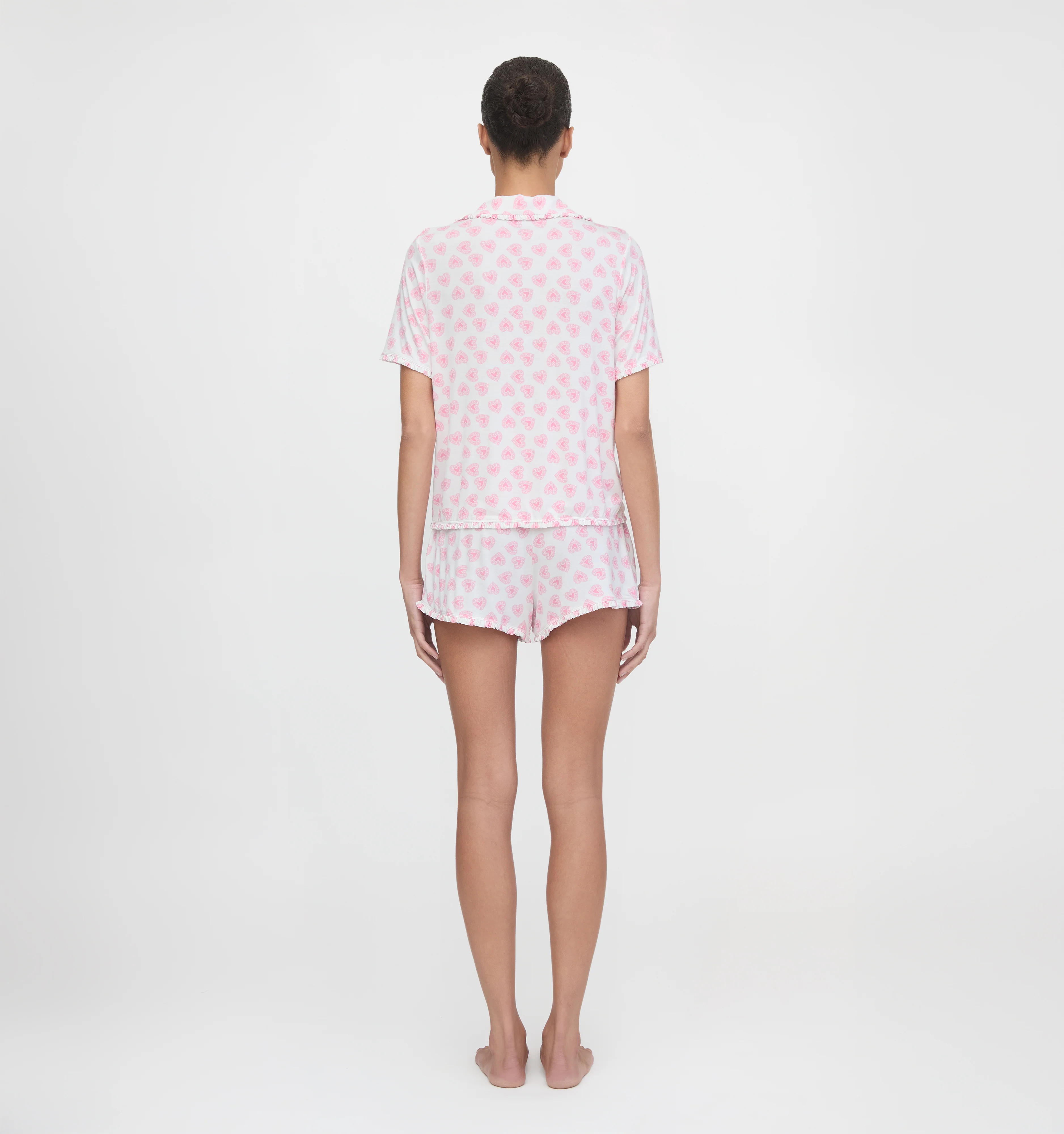 The Paige Pajama Set - Pink Doily Heart - Image 4