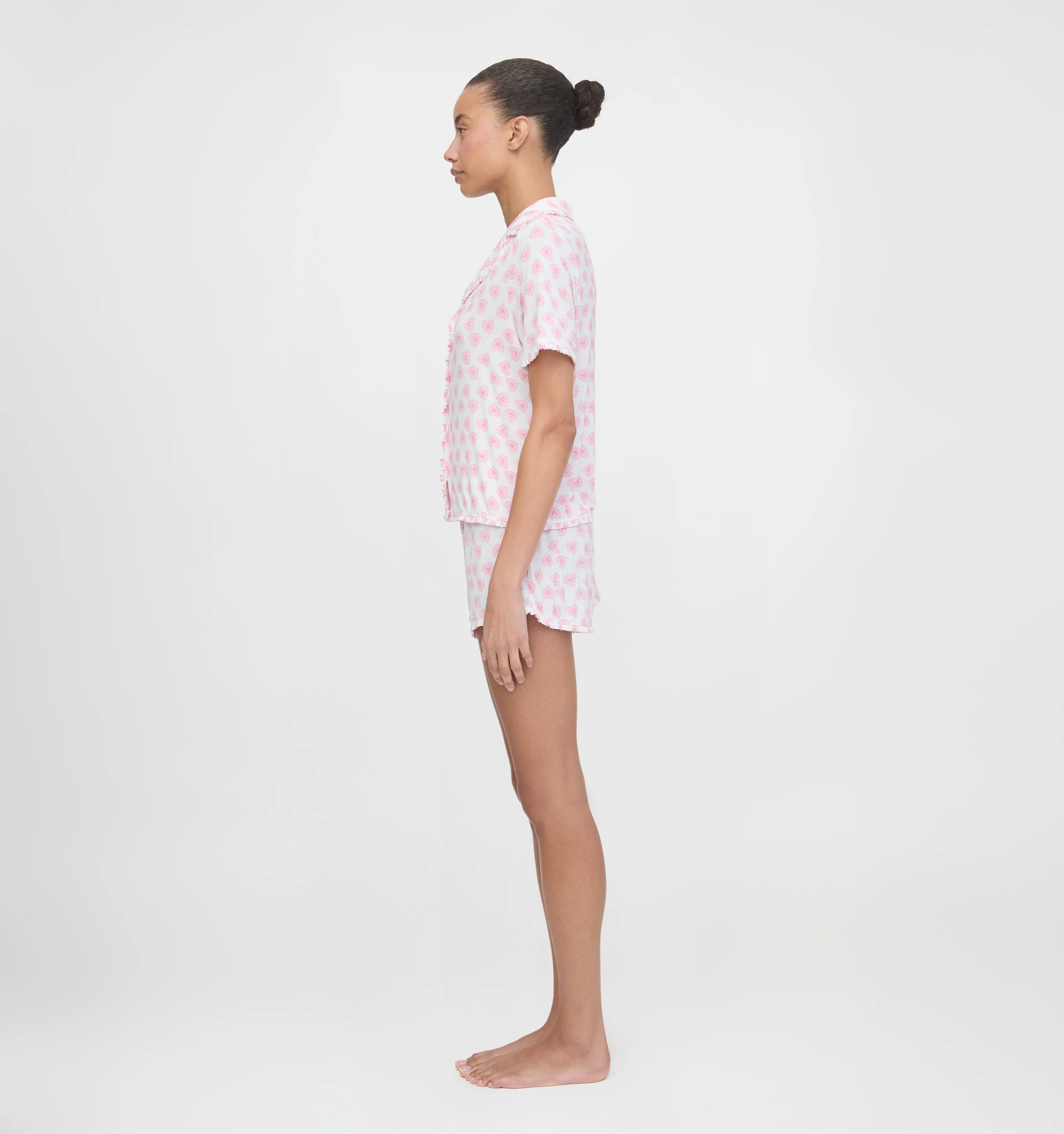 The Paige Pajama Set - Pink Doily Heart - Image 5