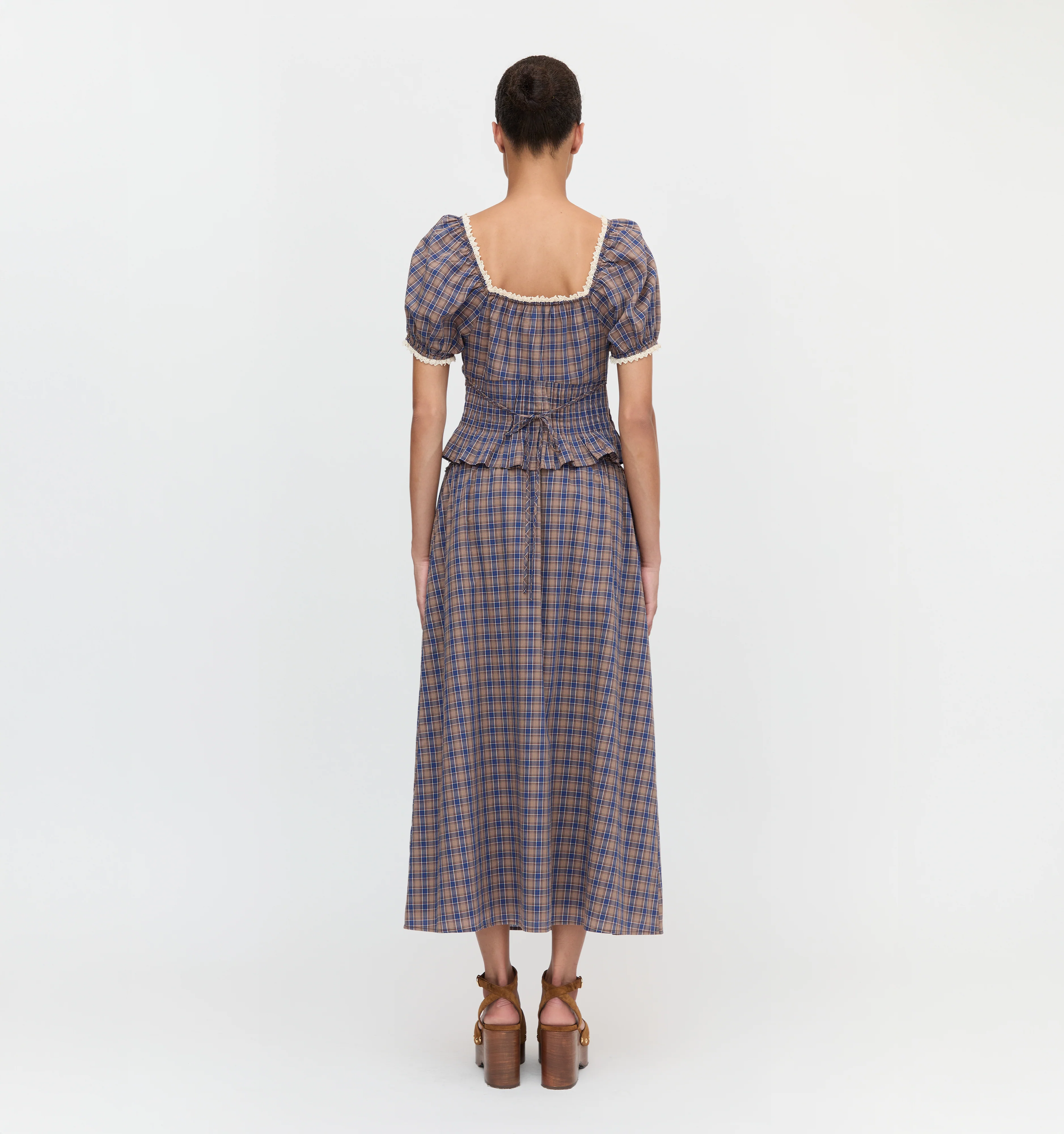 The Paulina Top - Brown Spencer Plaid - Image 6