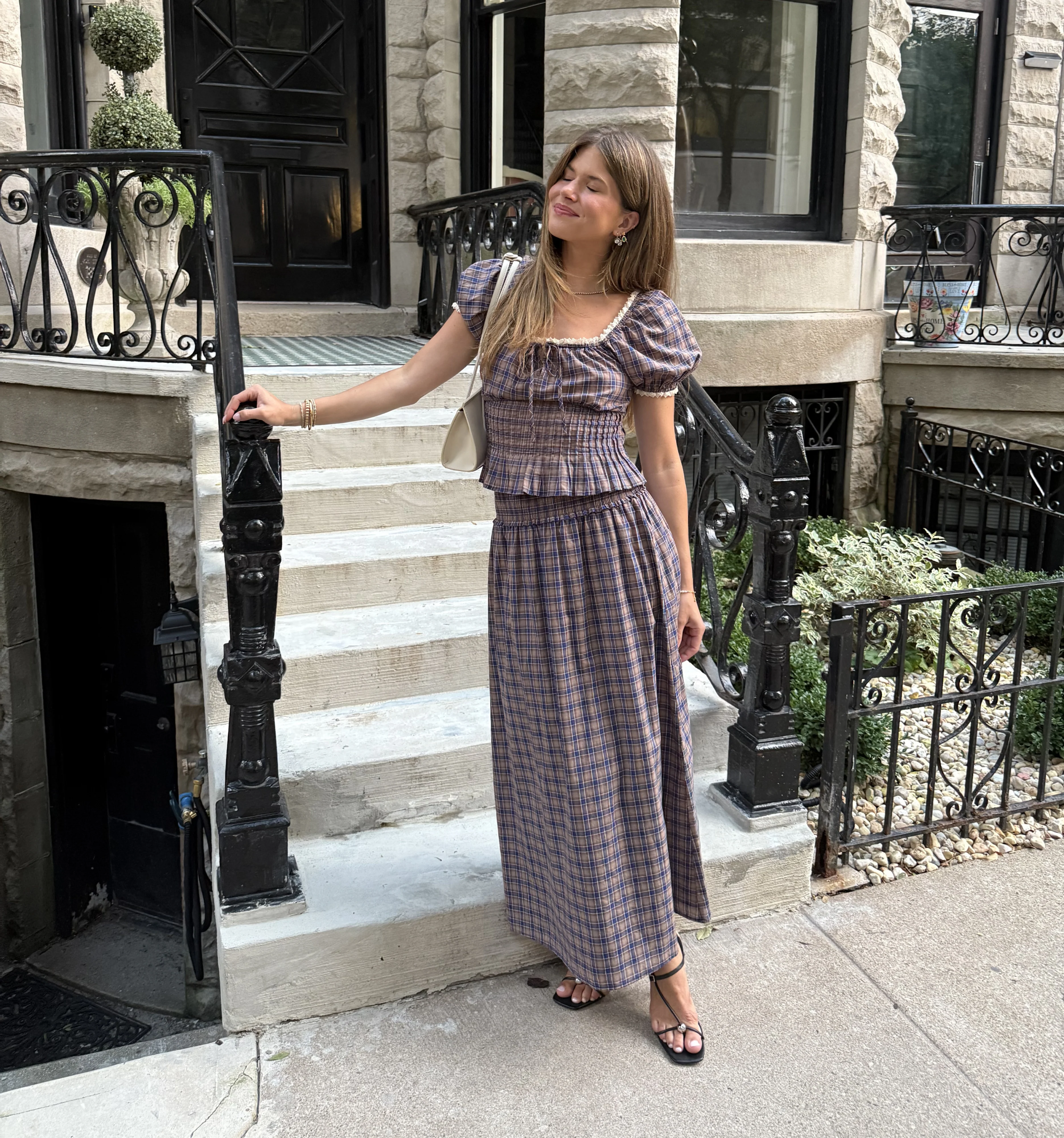 The Paulina Top - Brown Spencer Plaid - Image 8