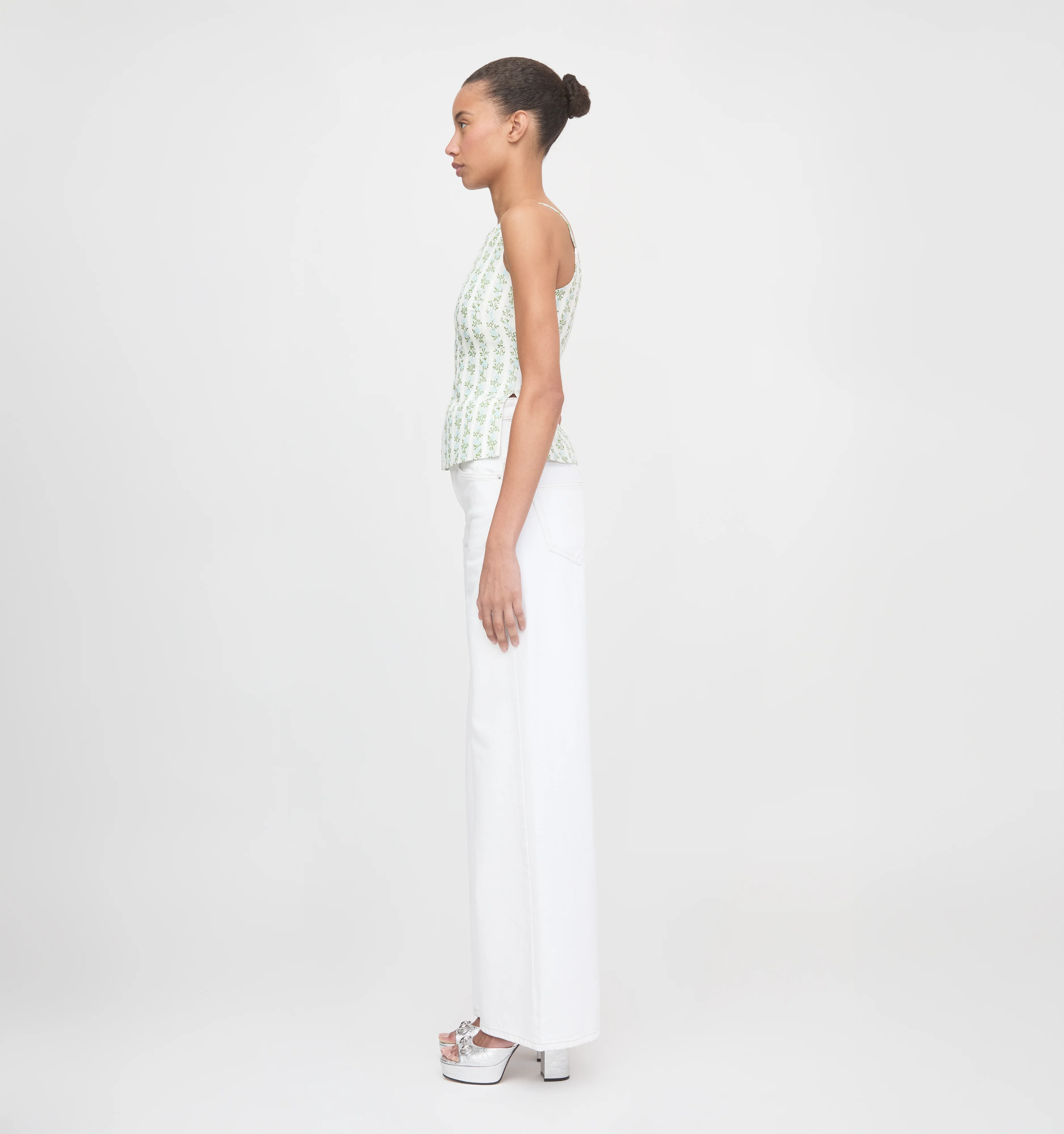 The Racquel Top - Brocade Vine Stripe - Image 4