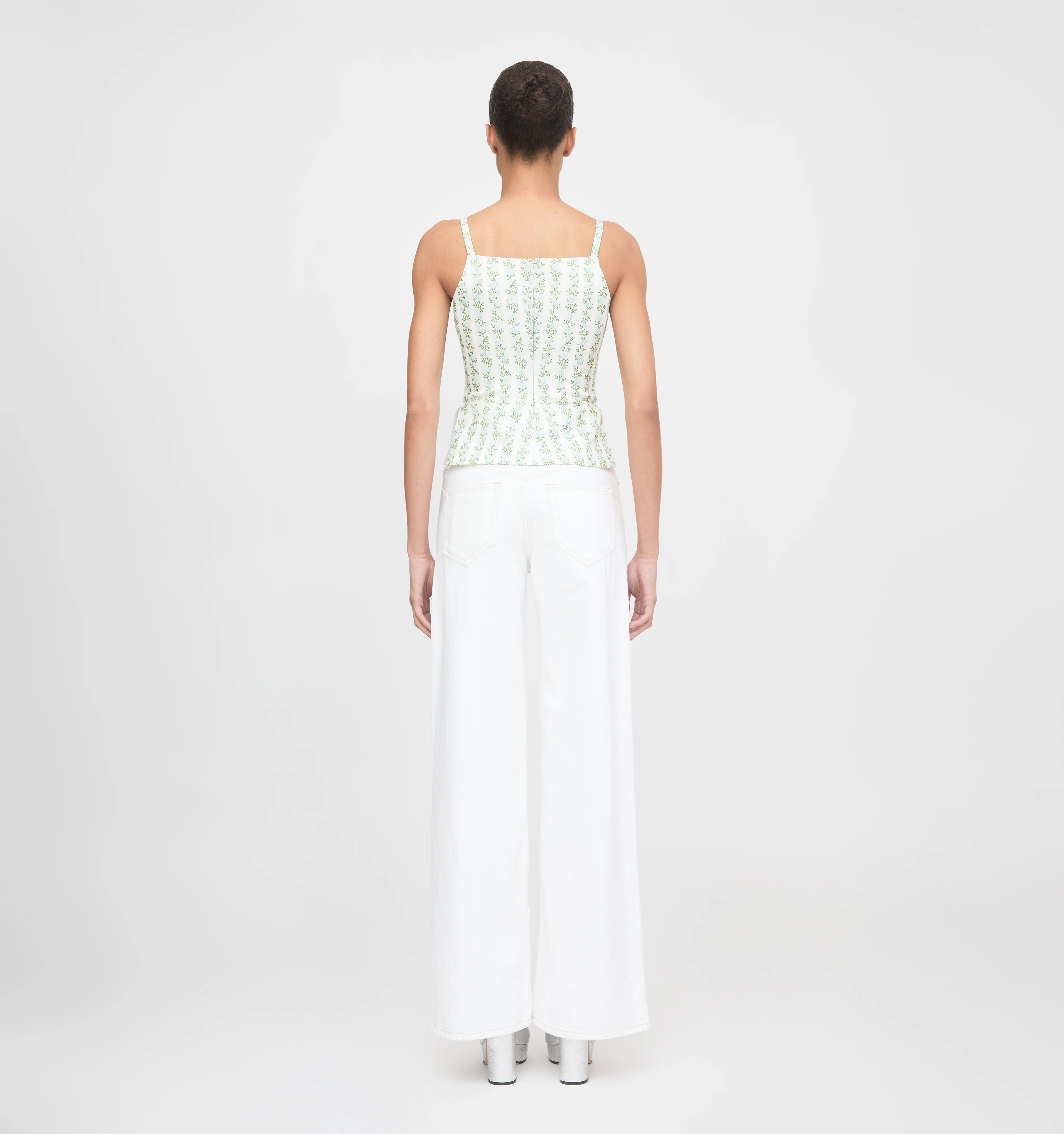 The Racquel Top - Brocade Vine Stripe - Image 5