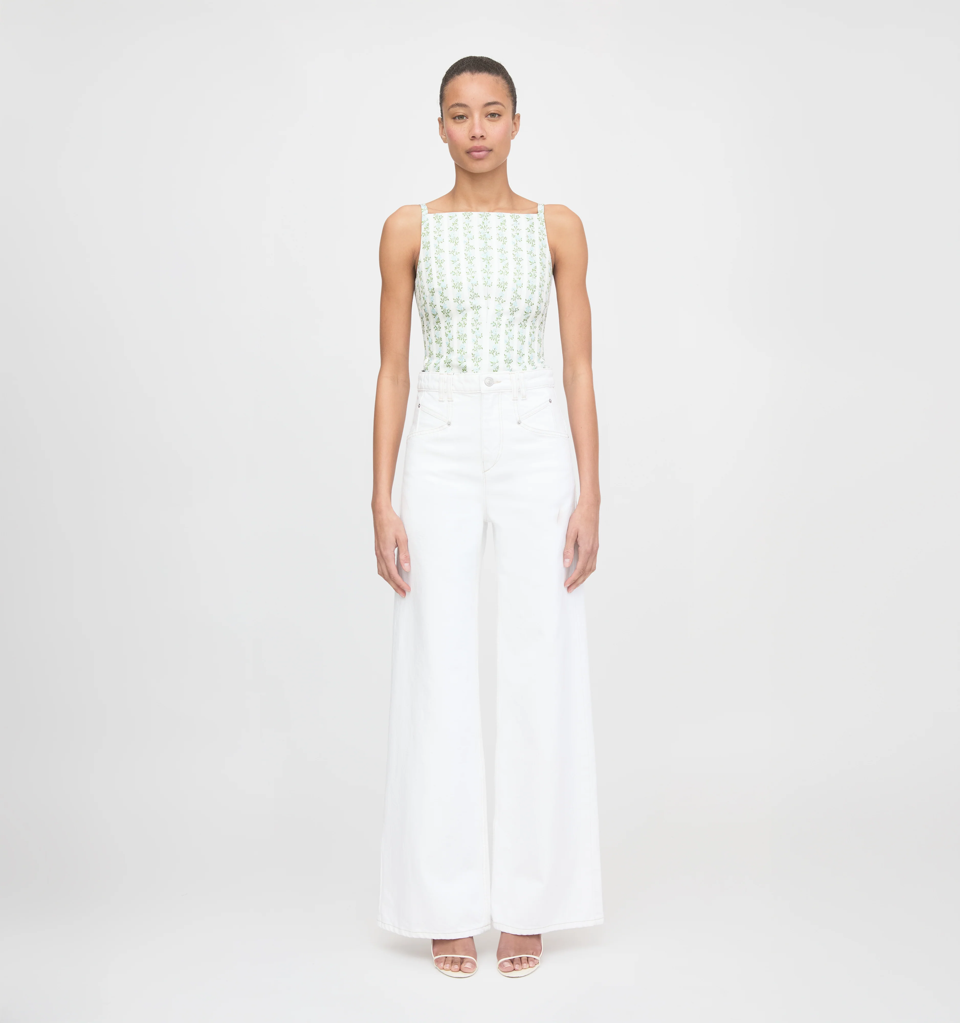 The Racquel Top - Brocade Vine Stripe - Image 6