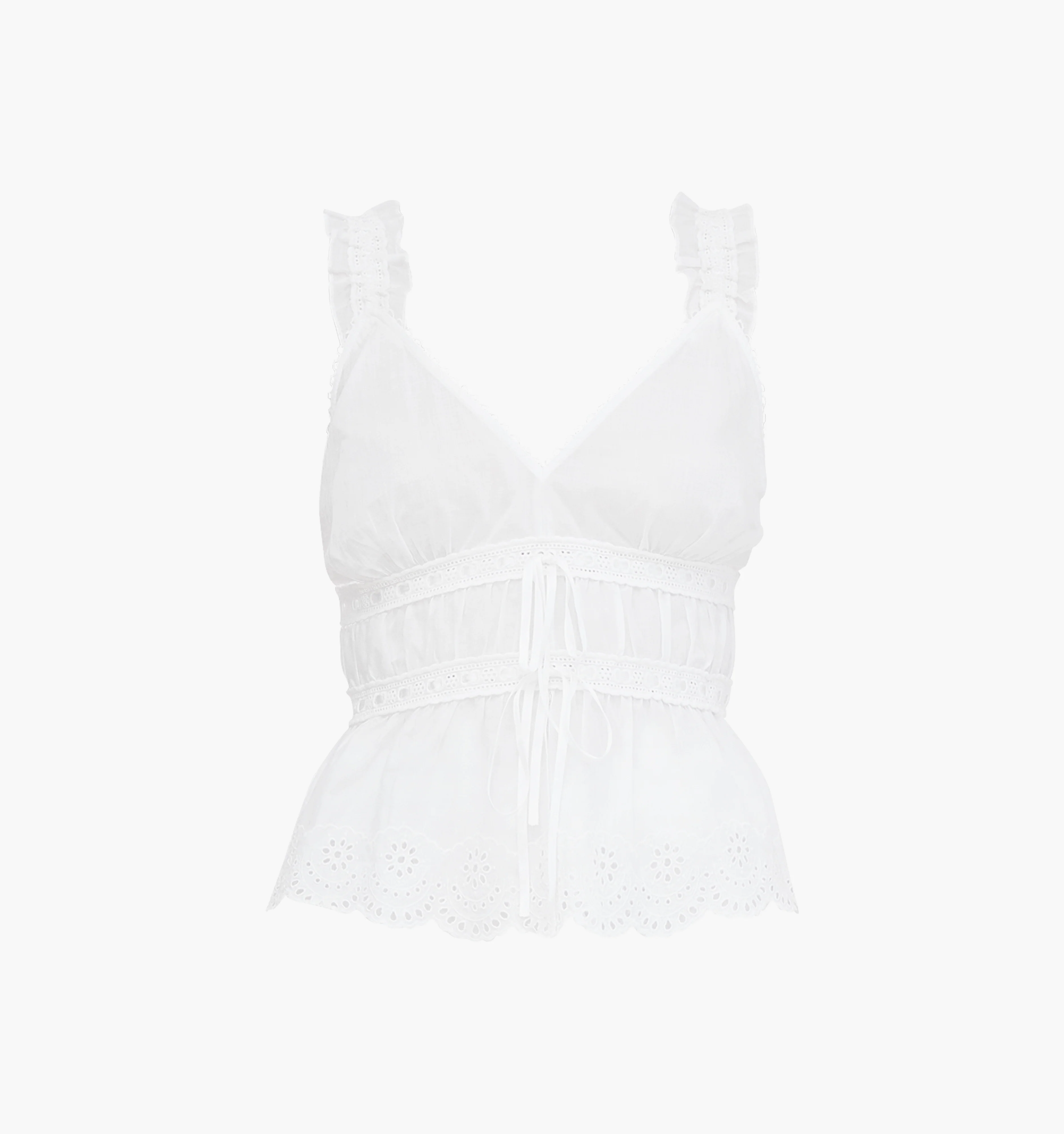 The Raven Top - White Broderie Voile - Image 6
