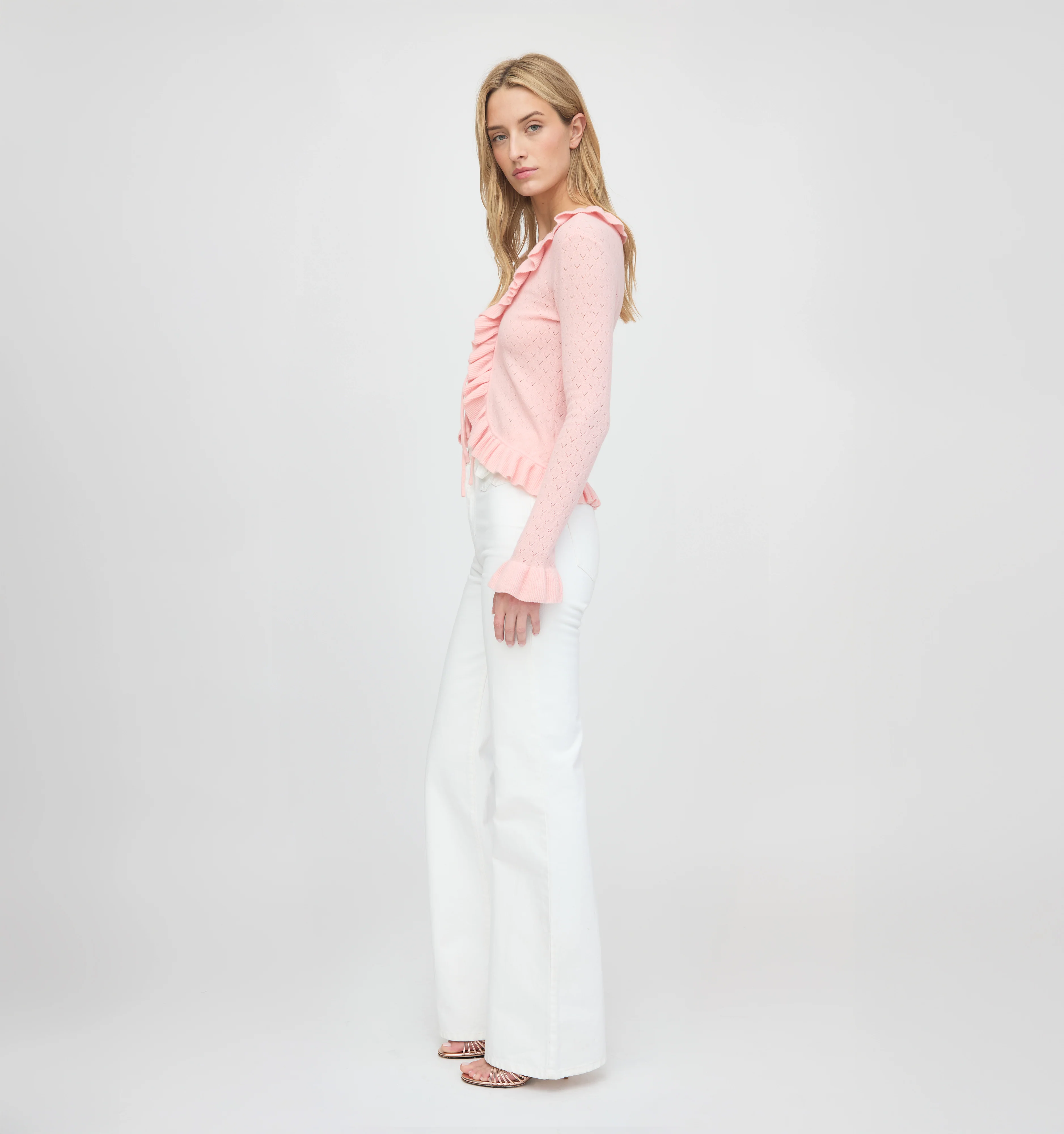 The Ray Top - Powder Pink Pointelle - Image 4
