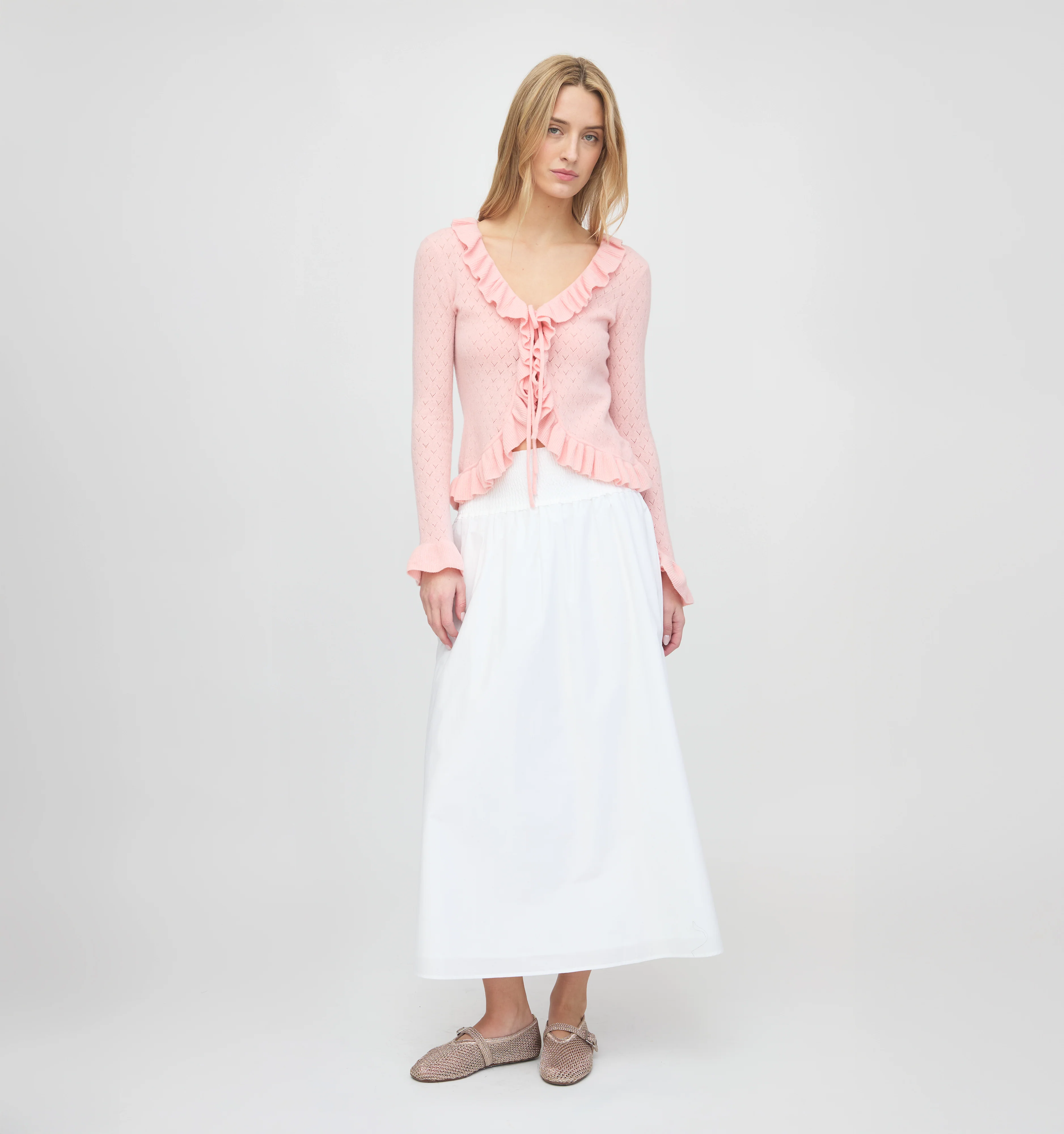 The Ray Top - Powder Pink Pointelle - Image 6