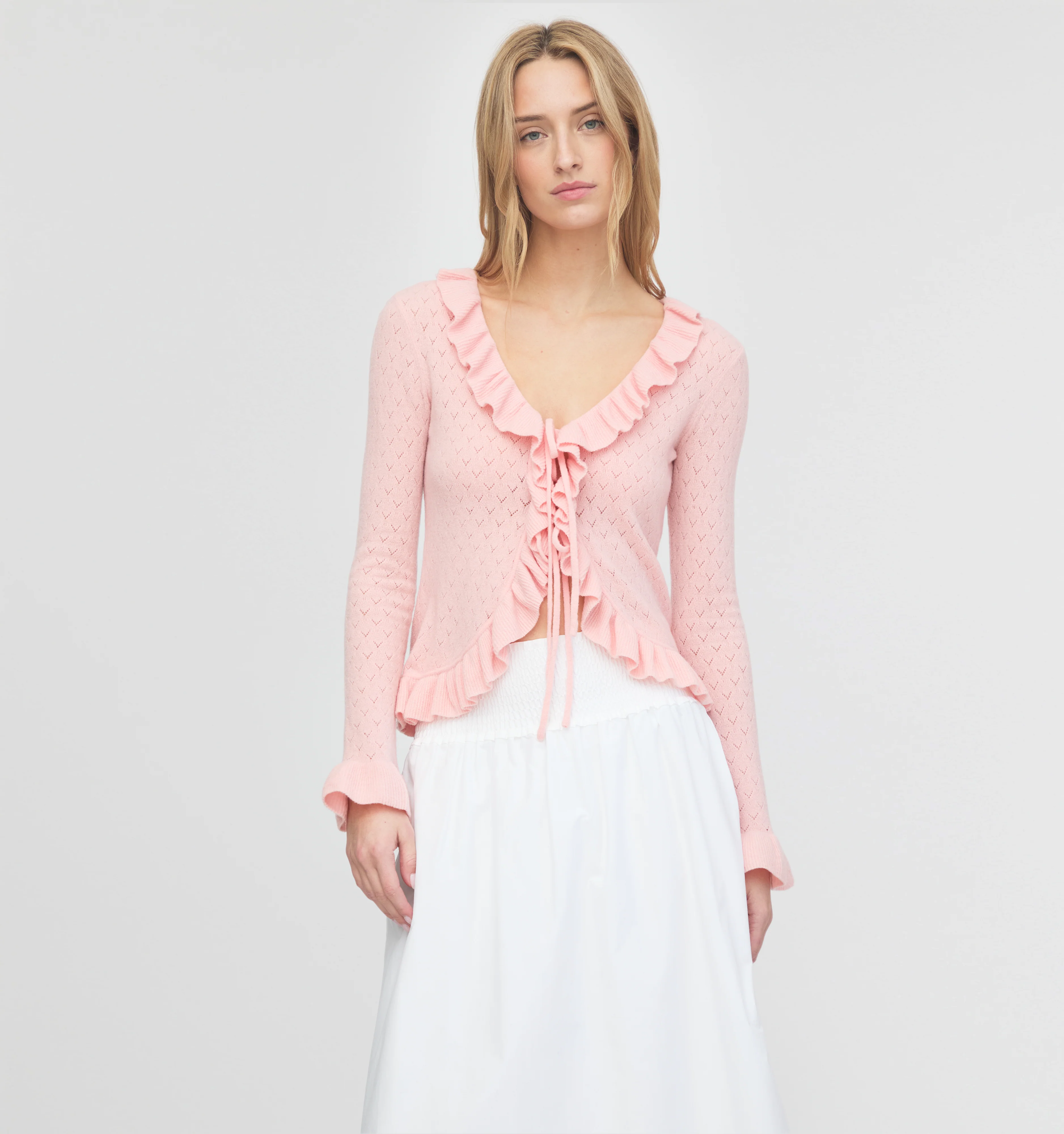 The Ray Top - Powder Pink Pointelle - Image 7