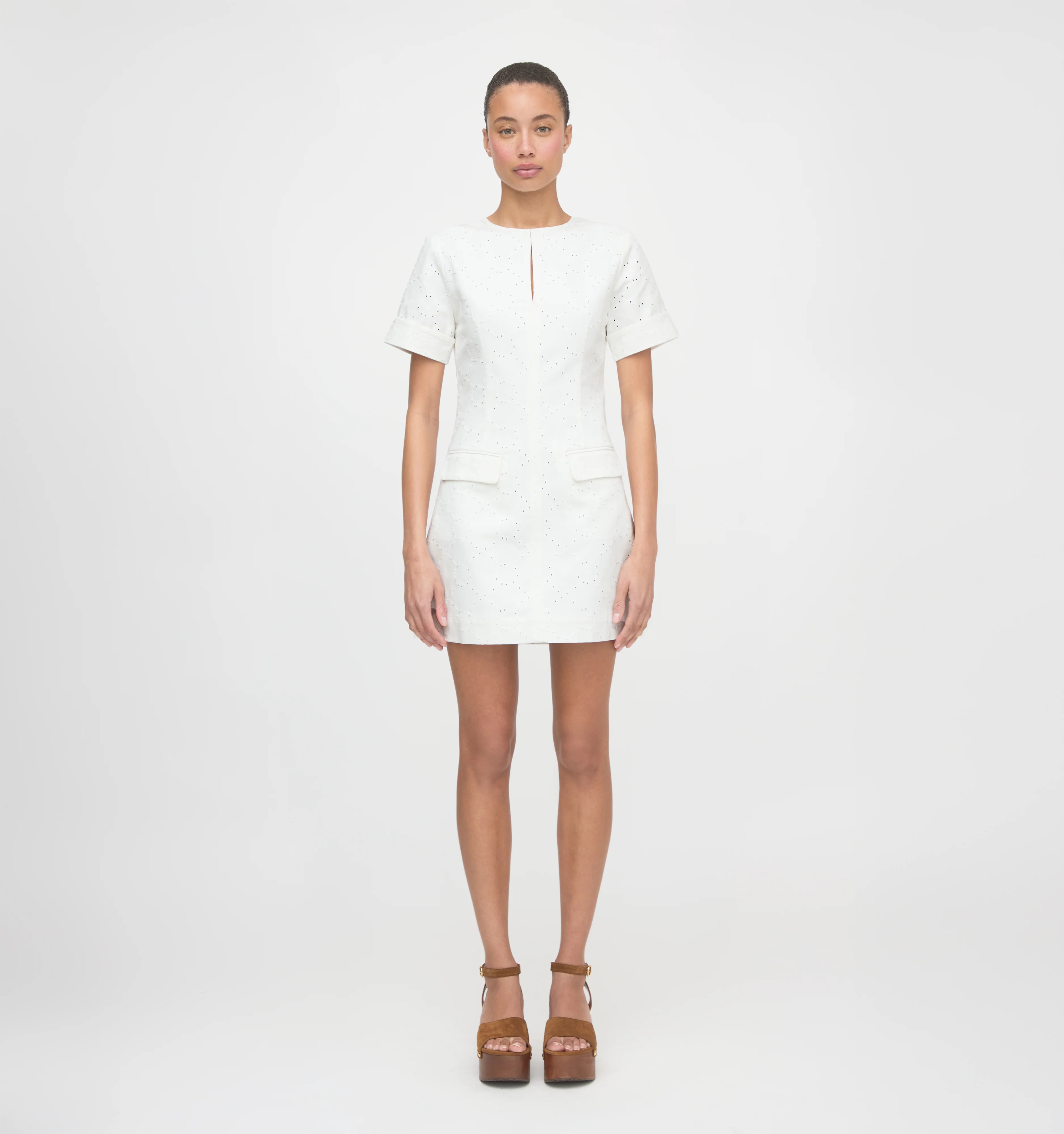 The Renata Dress - Ivory Eyelet - Image 3