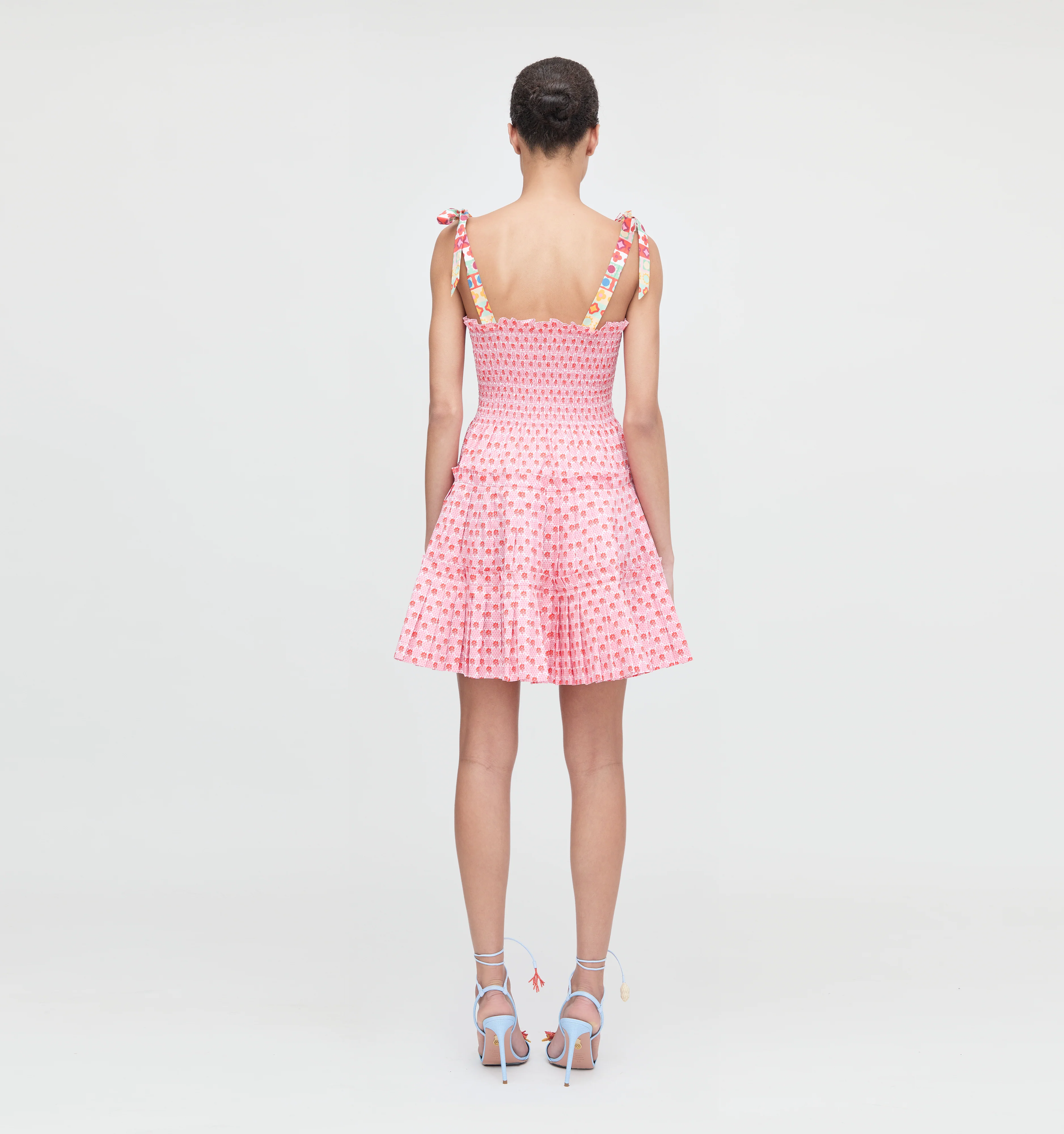 The Ribbon Charlotte Nap Dress - Pink Cala Check - Image 5