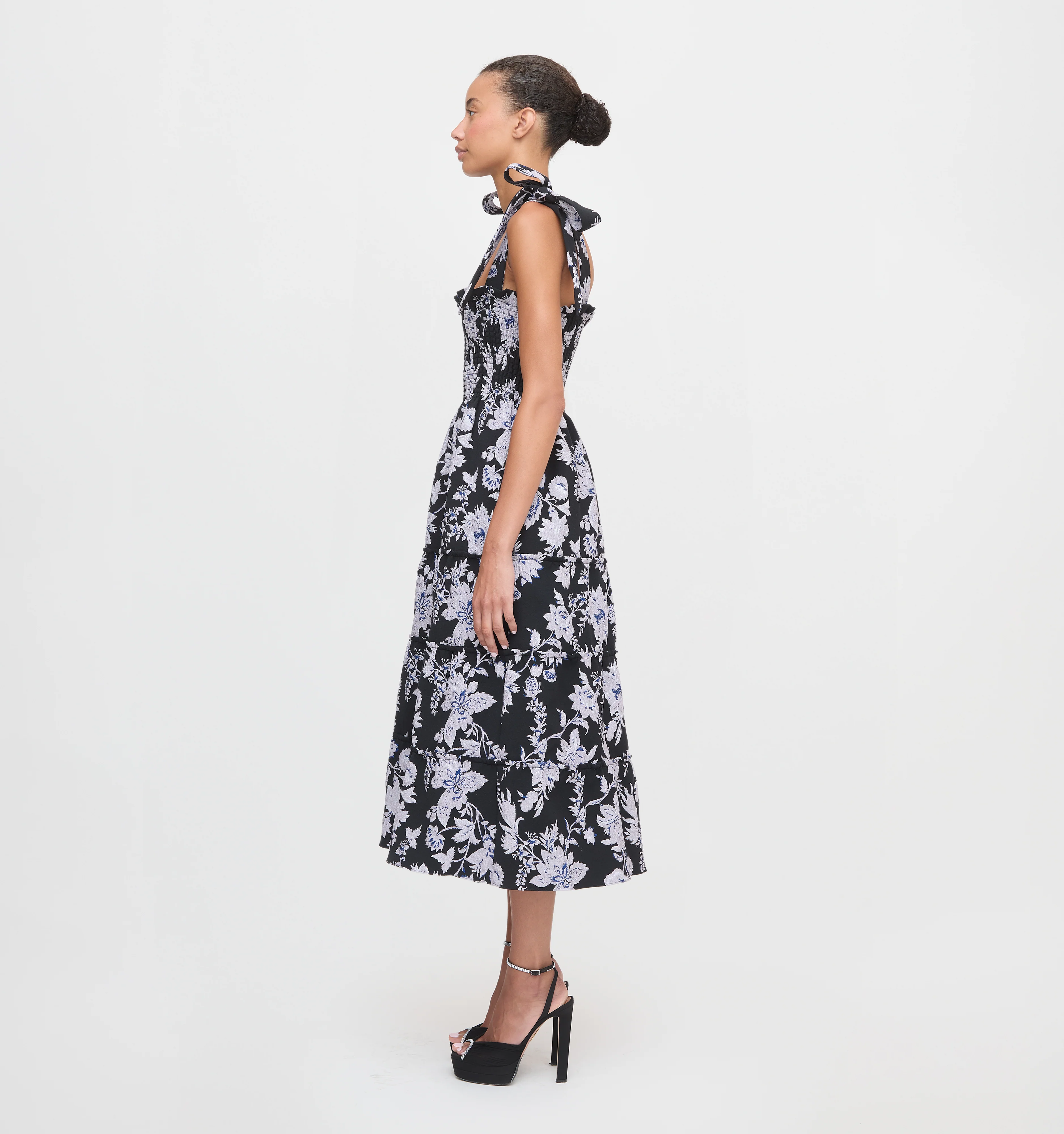 The Ribbon Ellie Nap Dress - Winter Jasmine Brocade - Image 2