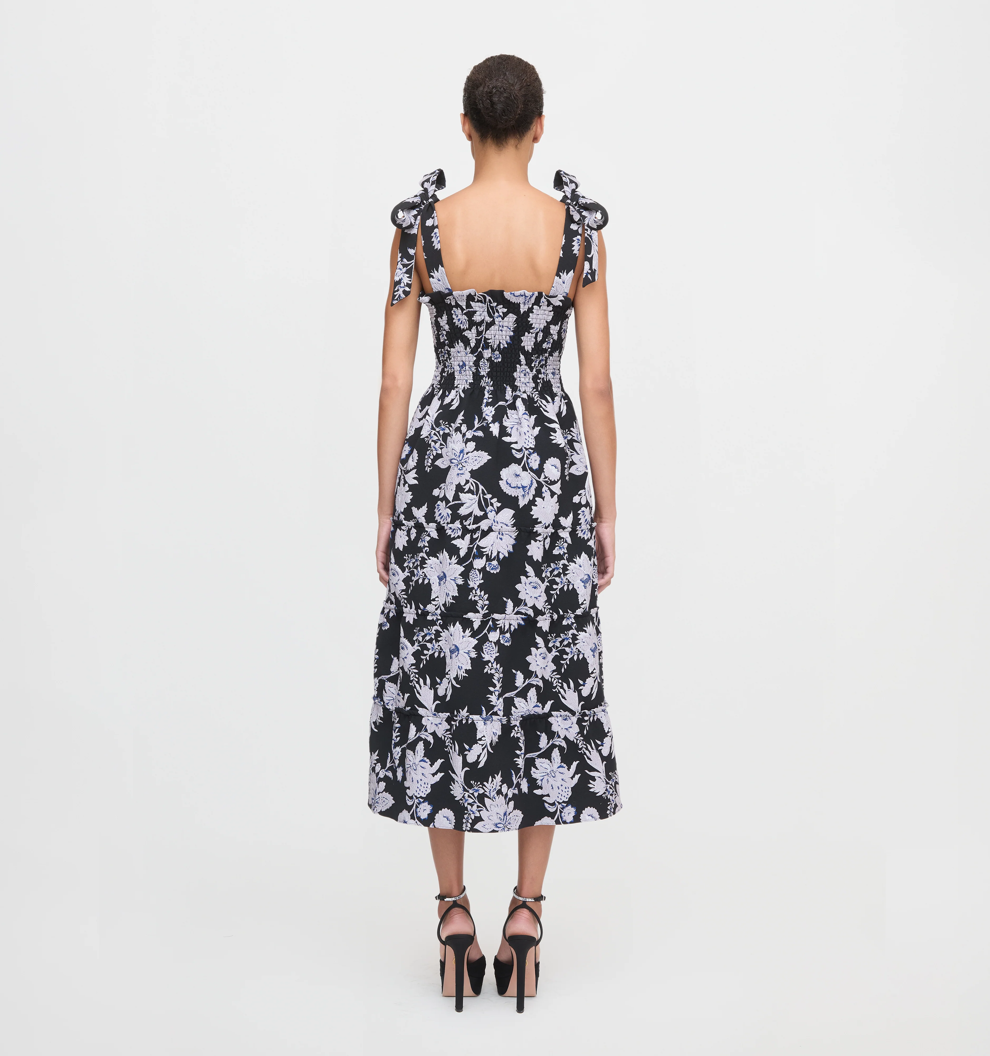 The Ribbon Ellie Nap Dress - Winter Jasmine Brocade - Image 3