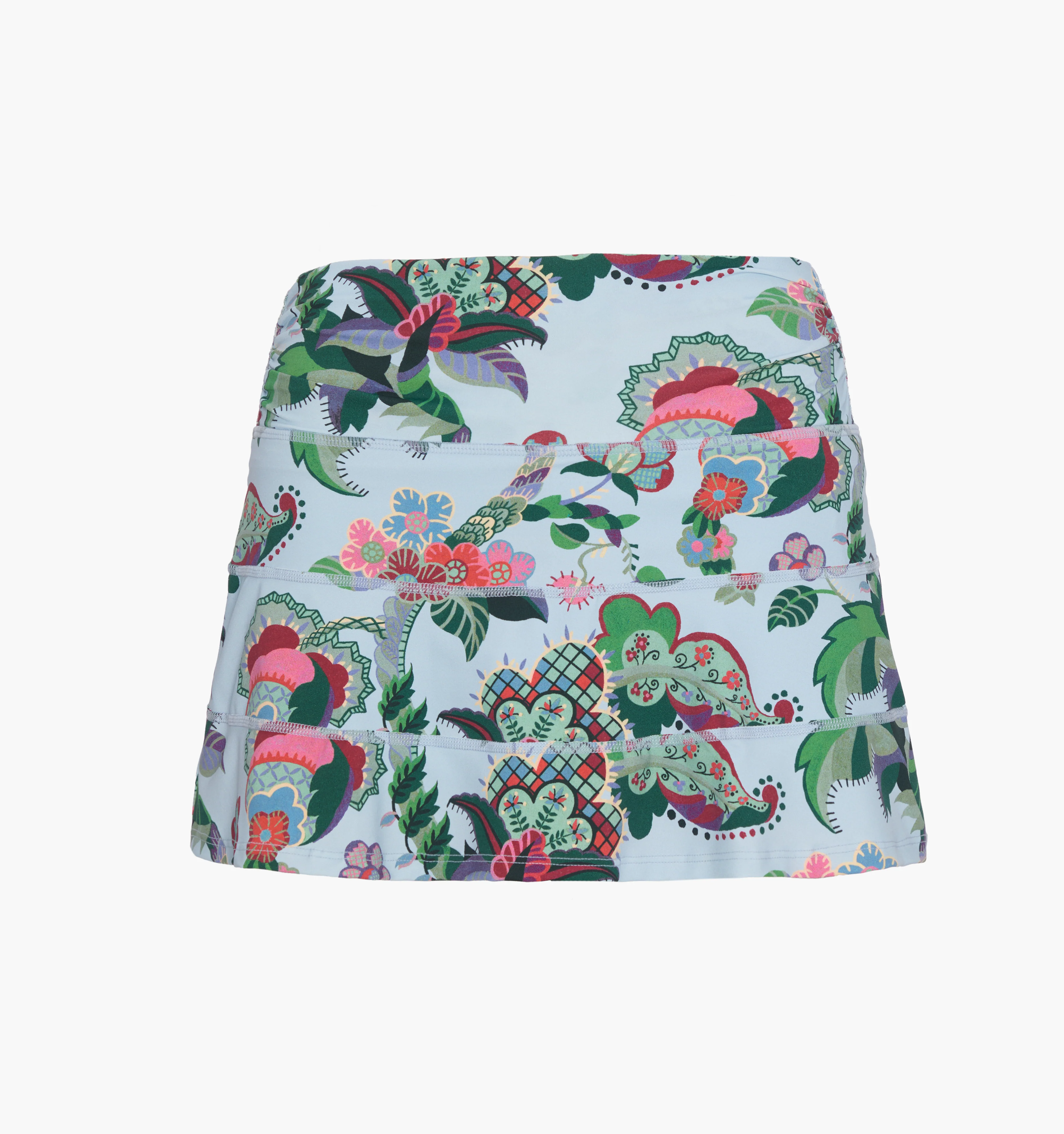 The Riley Pool Skirt - Light Blue Jungle Floral - Image 6