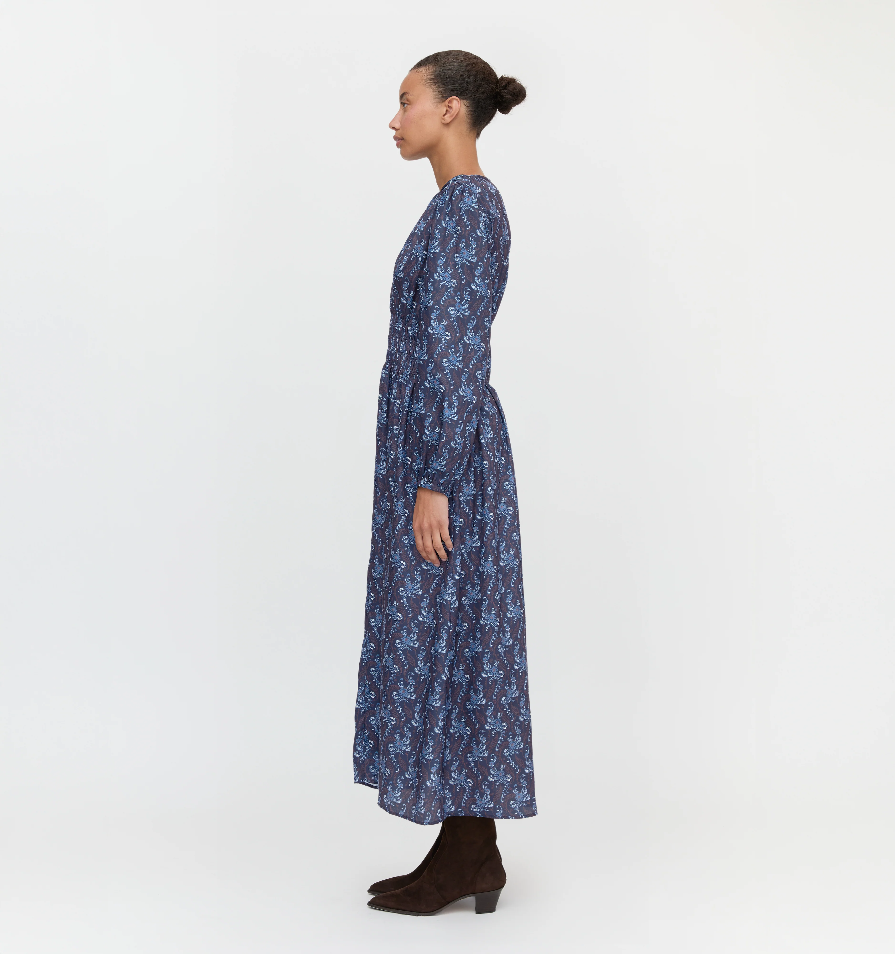 The Rosely Dress - Navy Cala Paisley - Image 4