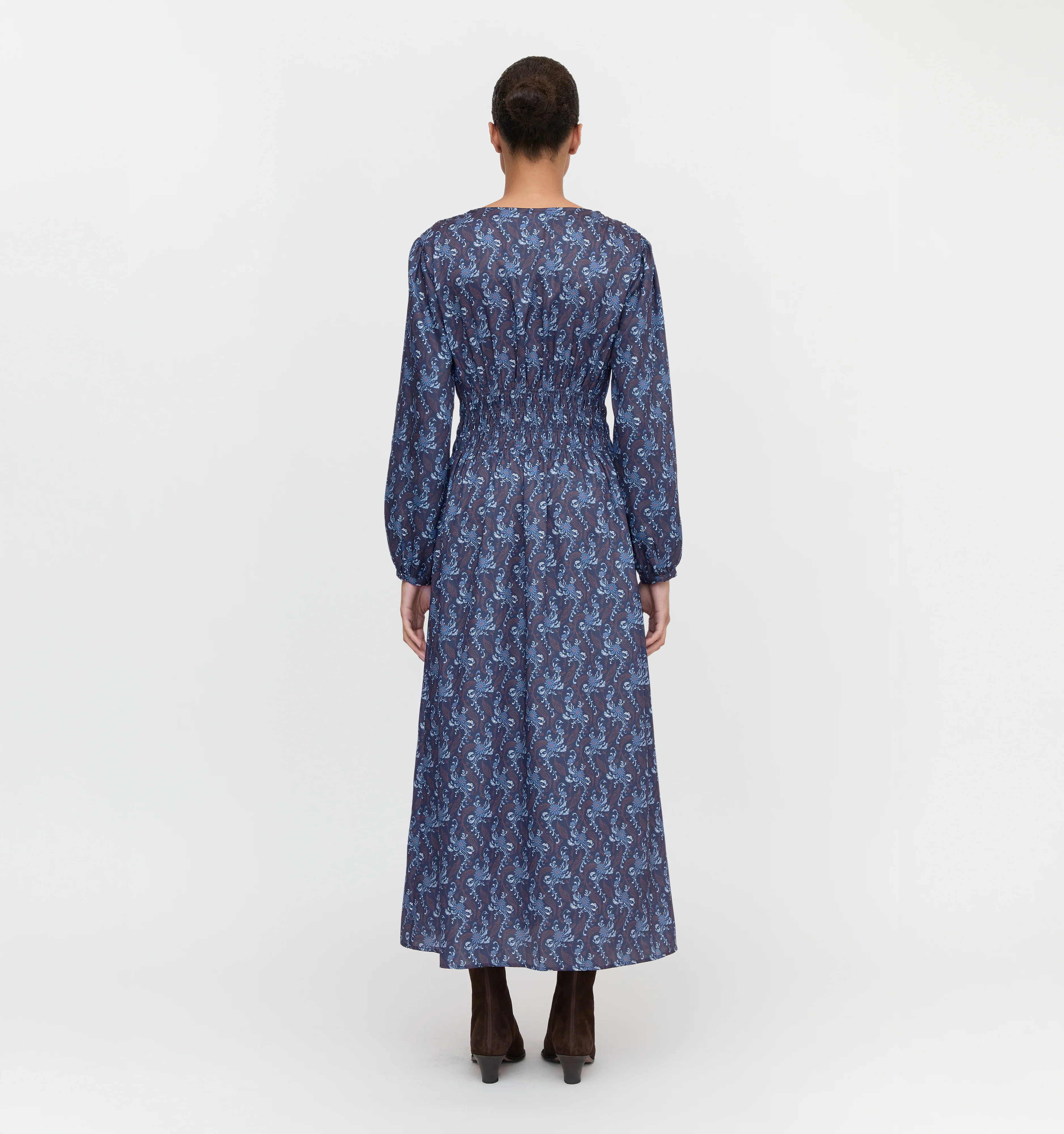 The Rosely Dress - Navy Cala Paisley - Image 5