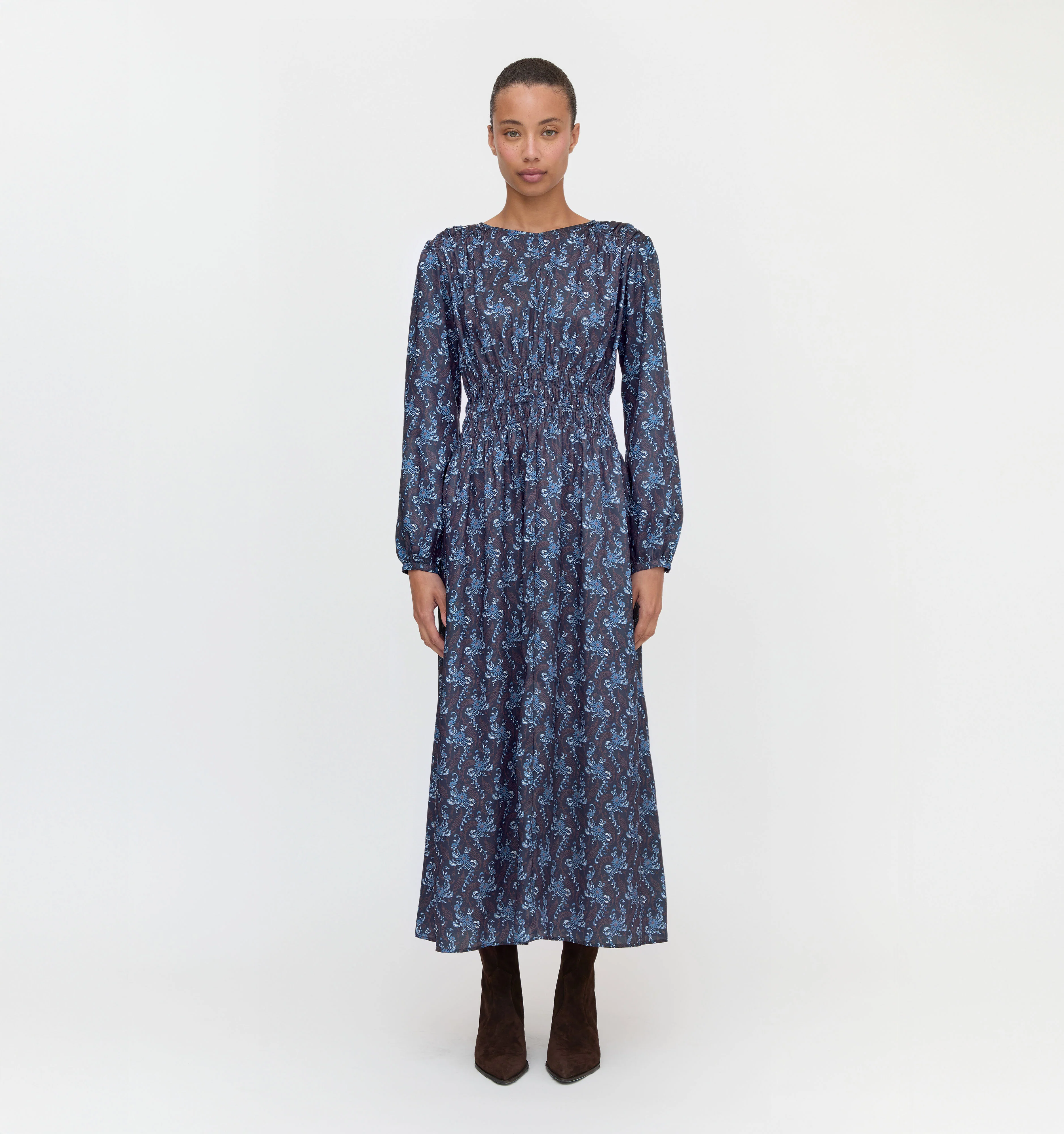 The Rosely Dress - Navy Cala Paisley - Image 6