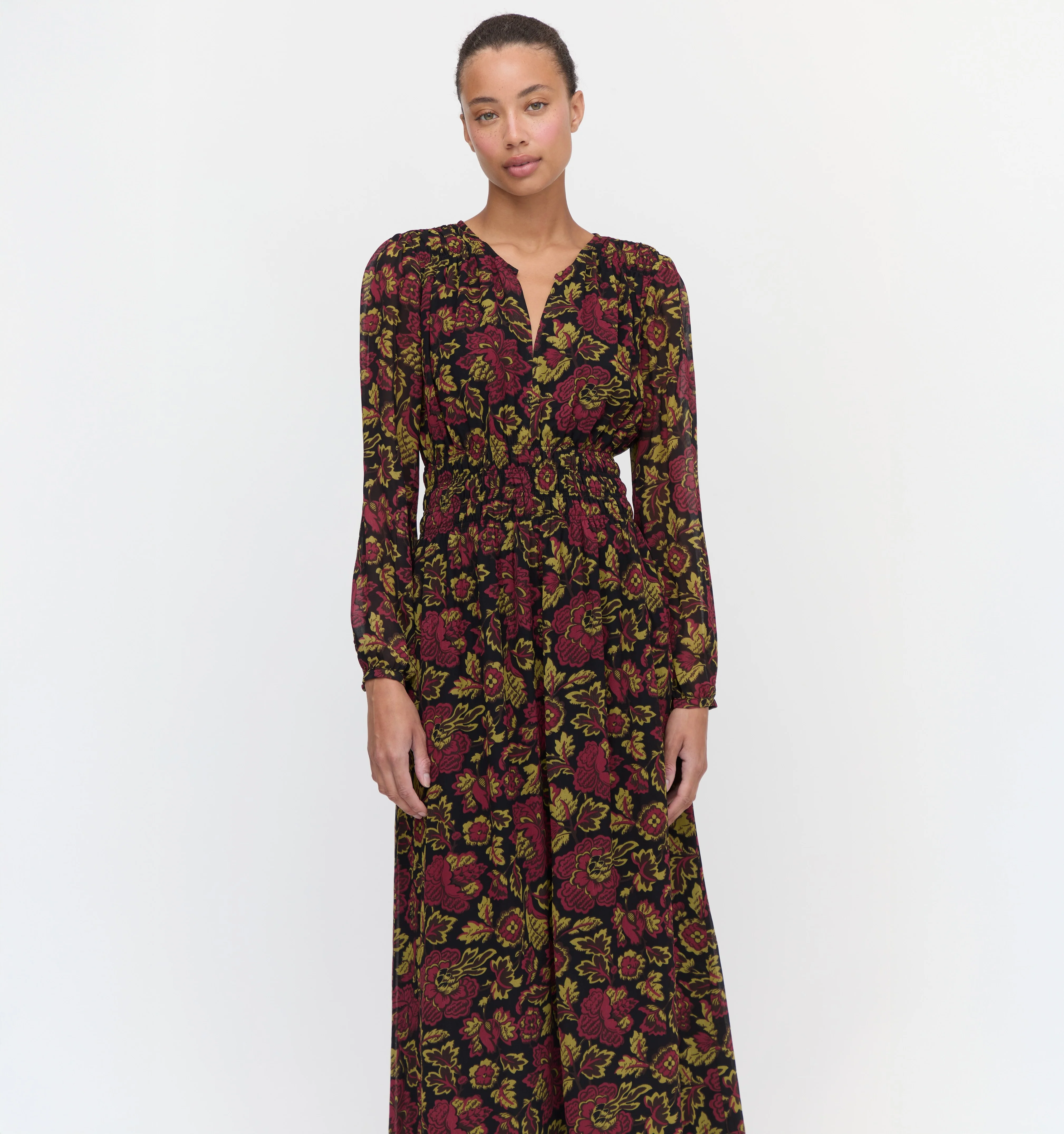 The Rosely Dress - Black Palampore Floral - Image 2