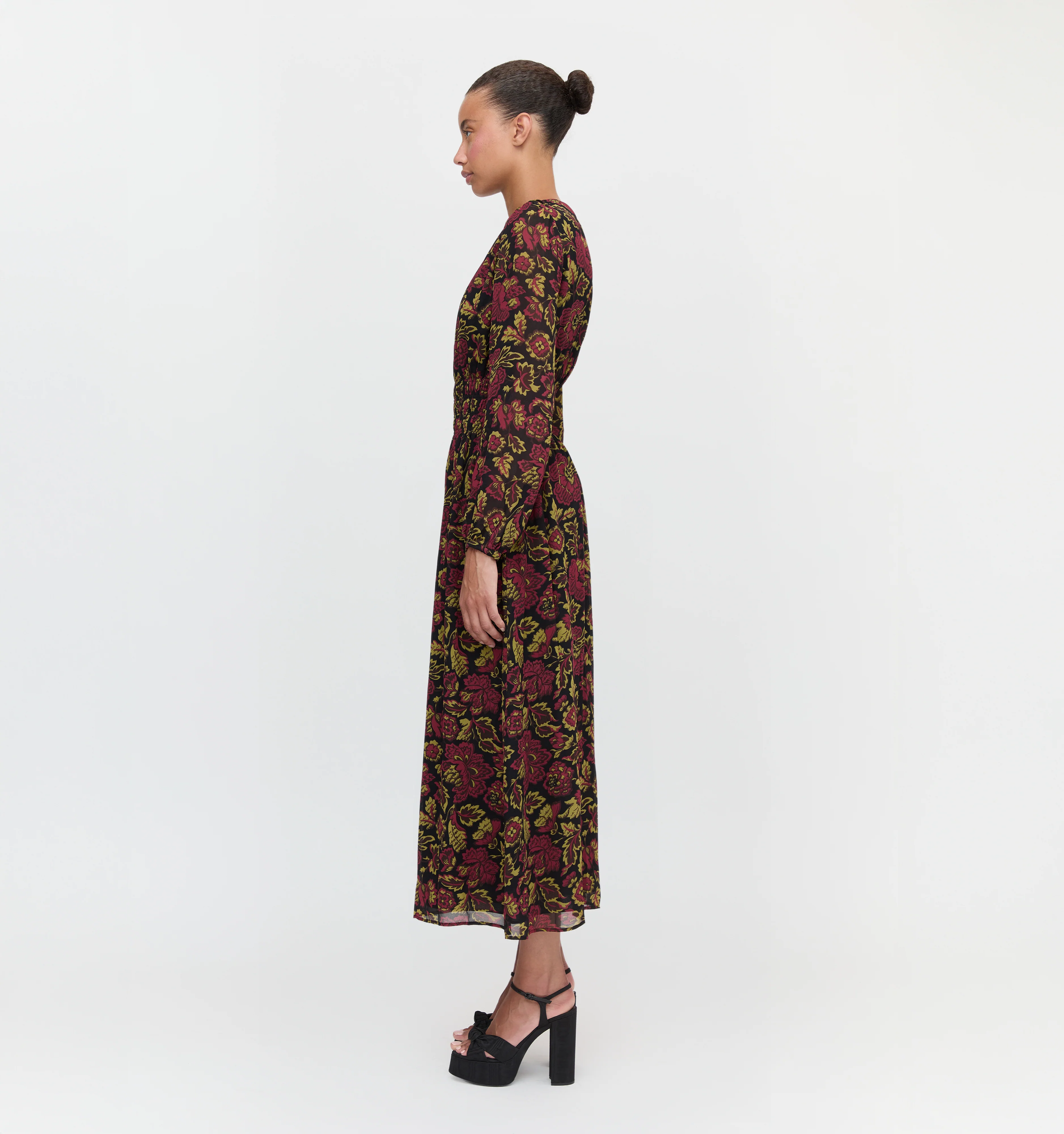 The Rosely Dress - Black Palampore Floral - Image 4