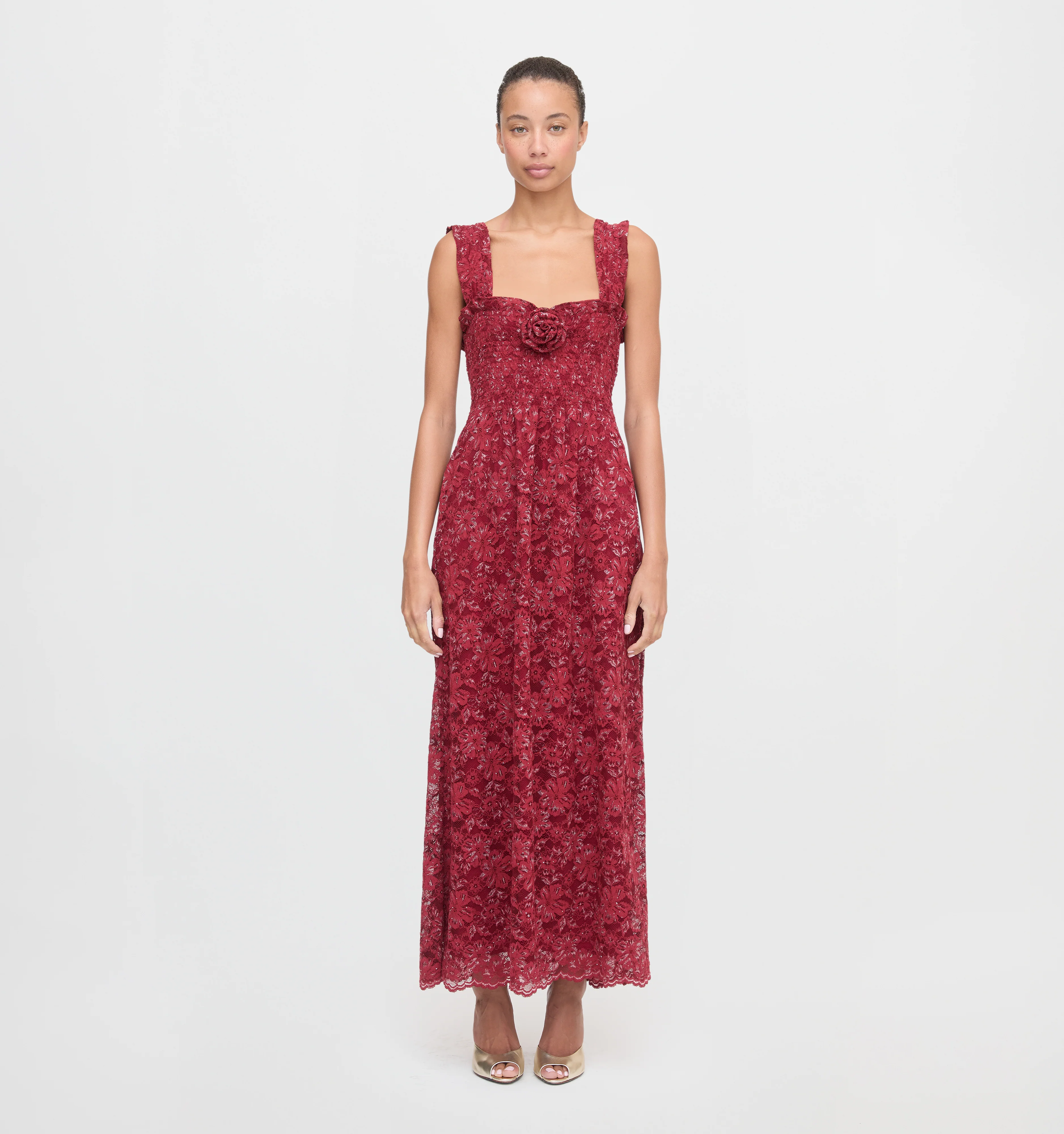The Rosetta Nap Dress - Claret Lace - Image 2