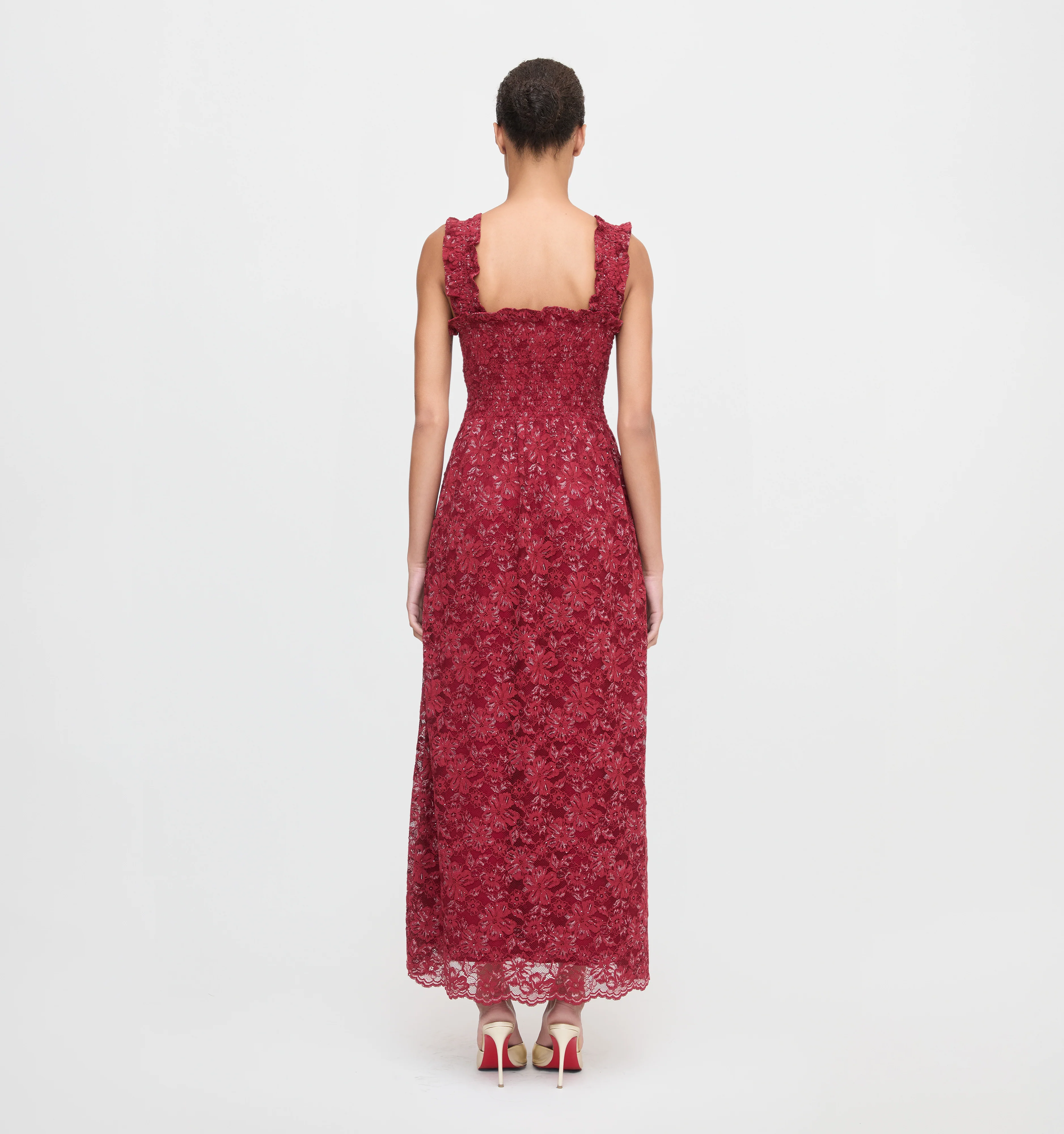 The Rosetta Nap Dress - Claret Lace - Image 5