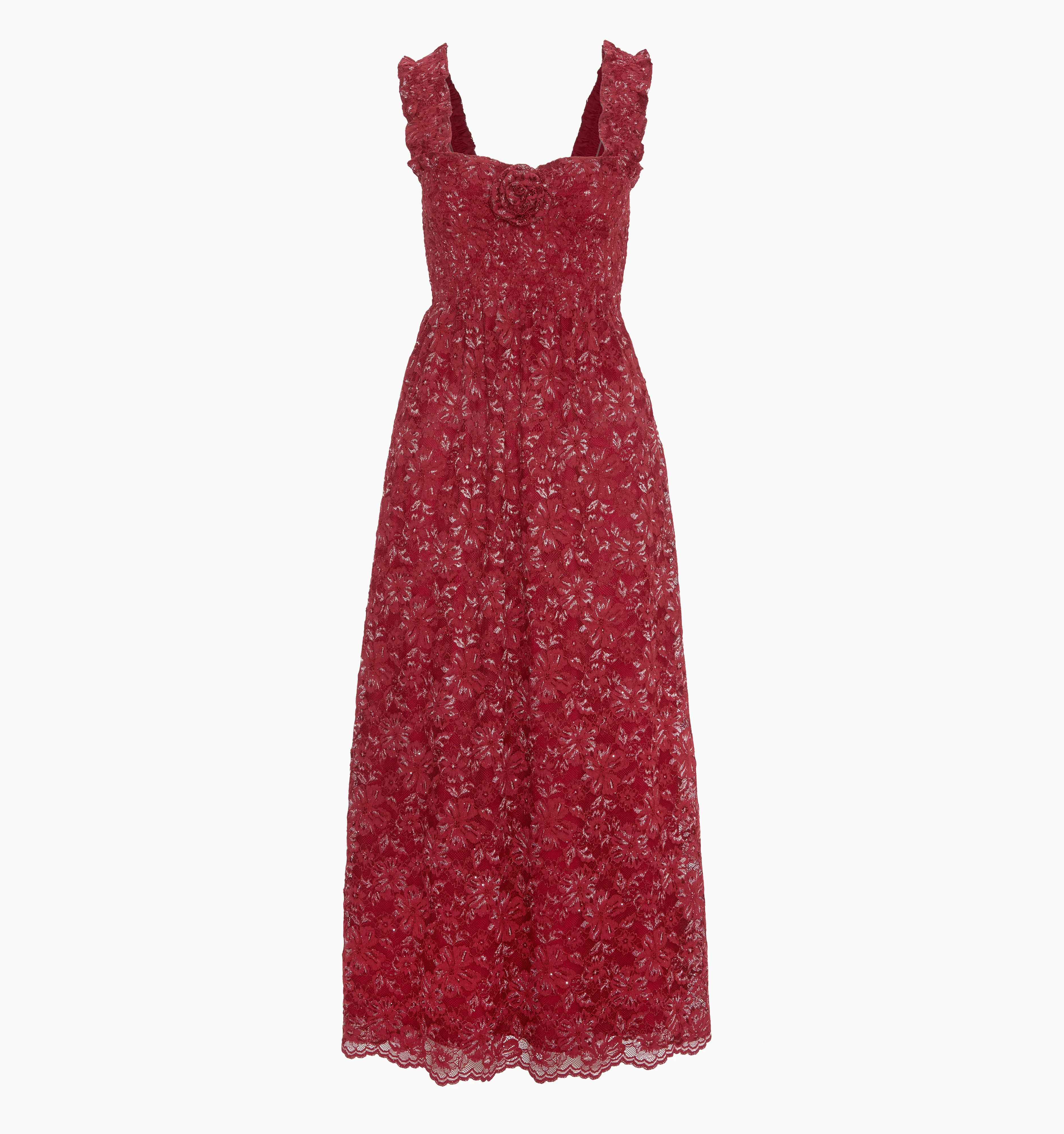 The Rosetta Nap Dress - Claret Lace - Image 8