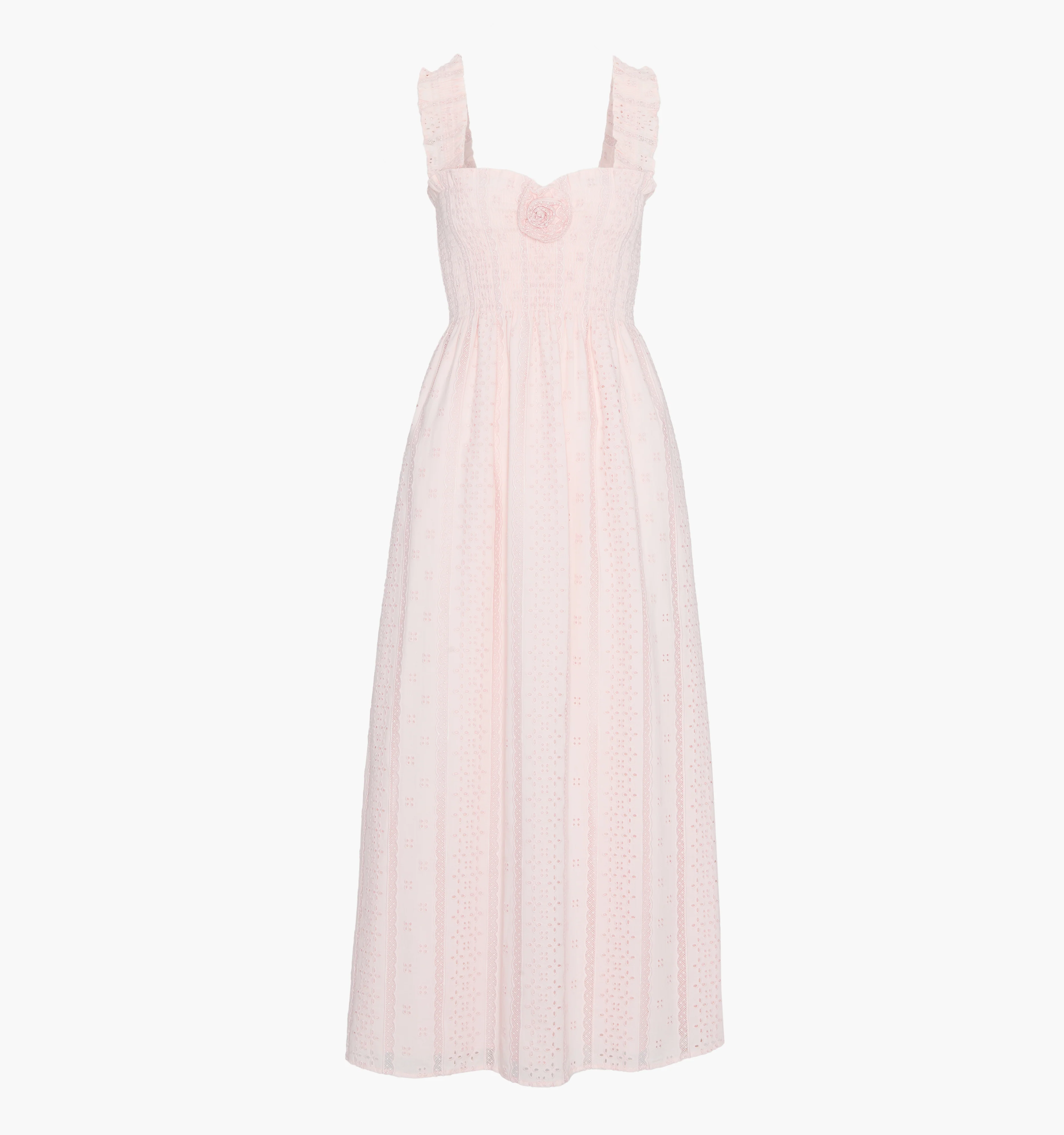 The Rosetta Nap Dress - Pink Broderie Voile - Image 7