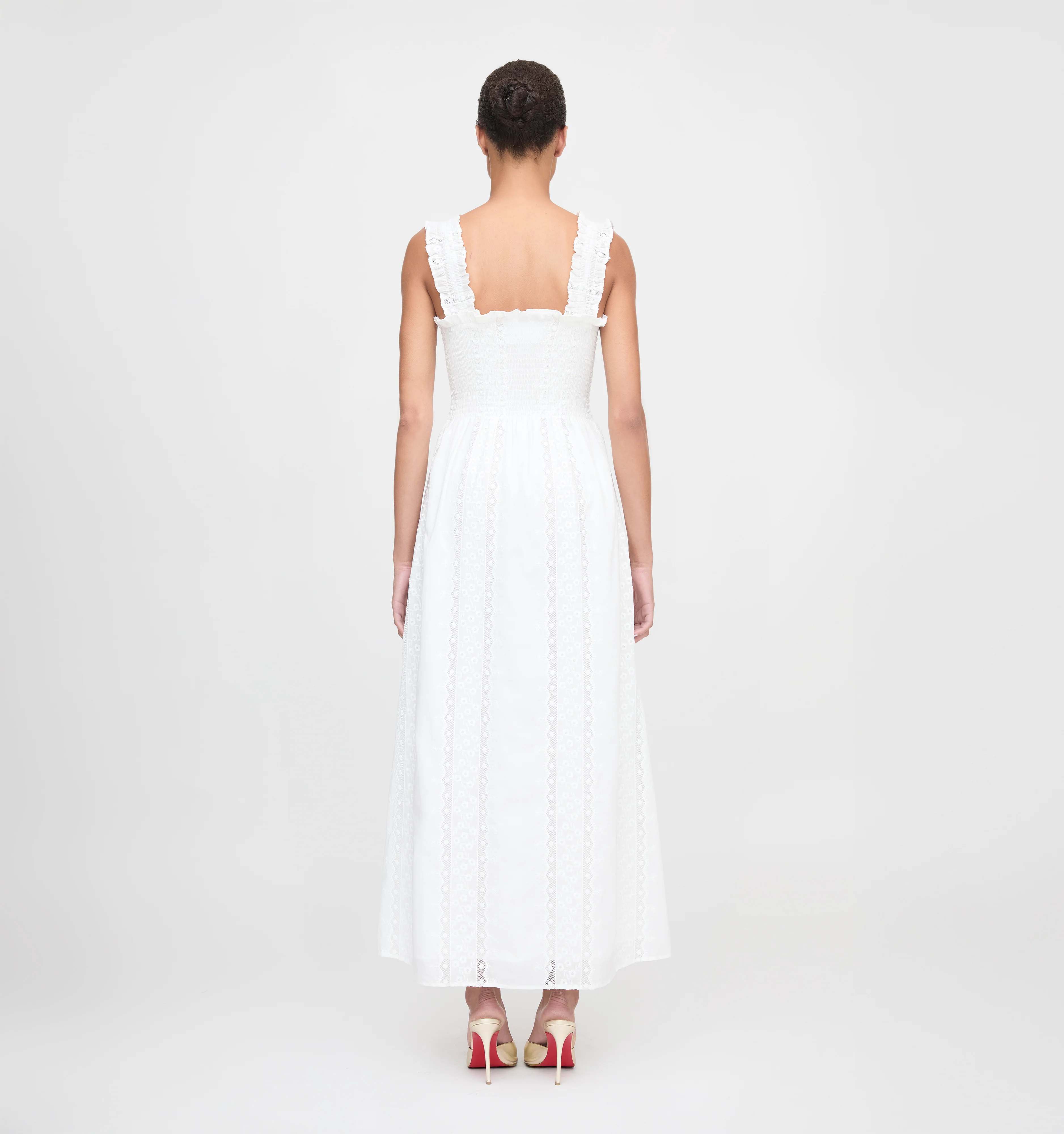 The Rosetta Nap Dress - White Broderie Voile - Image 4