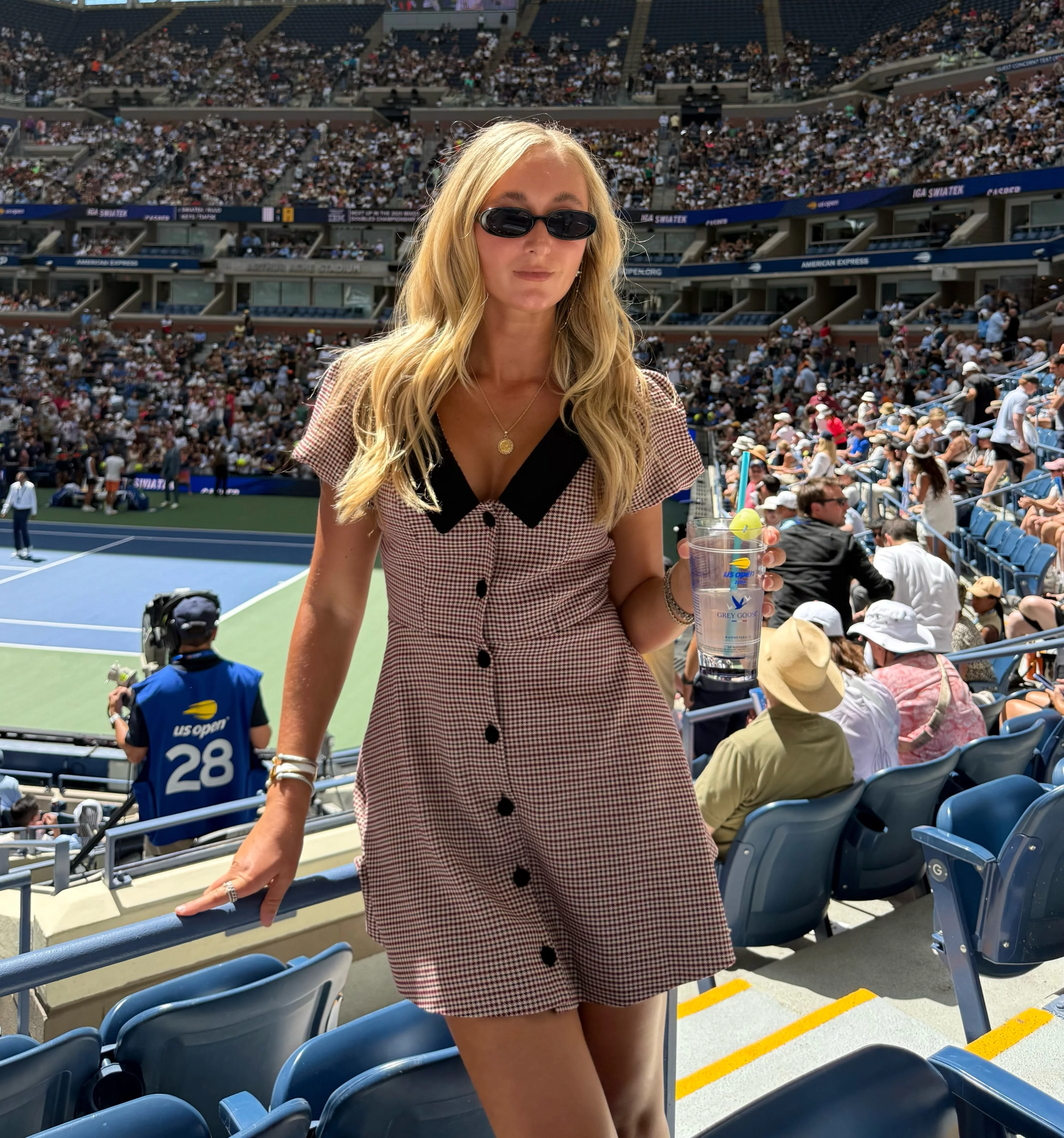 The Samantha Dress - Burgundy Holmes Houndstooth - Image 5