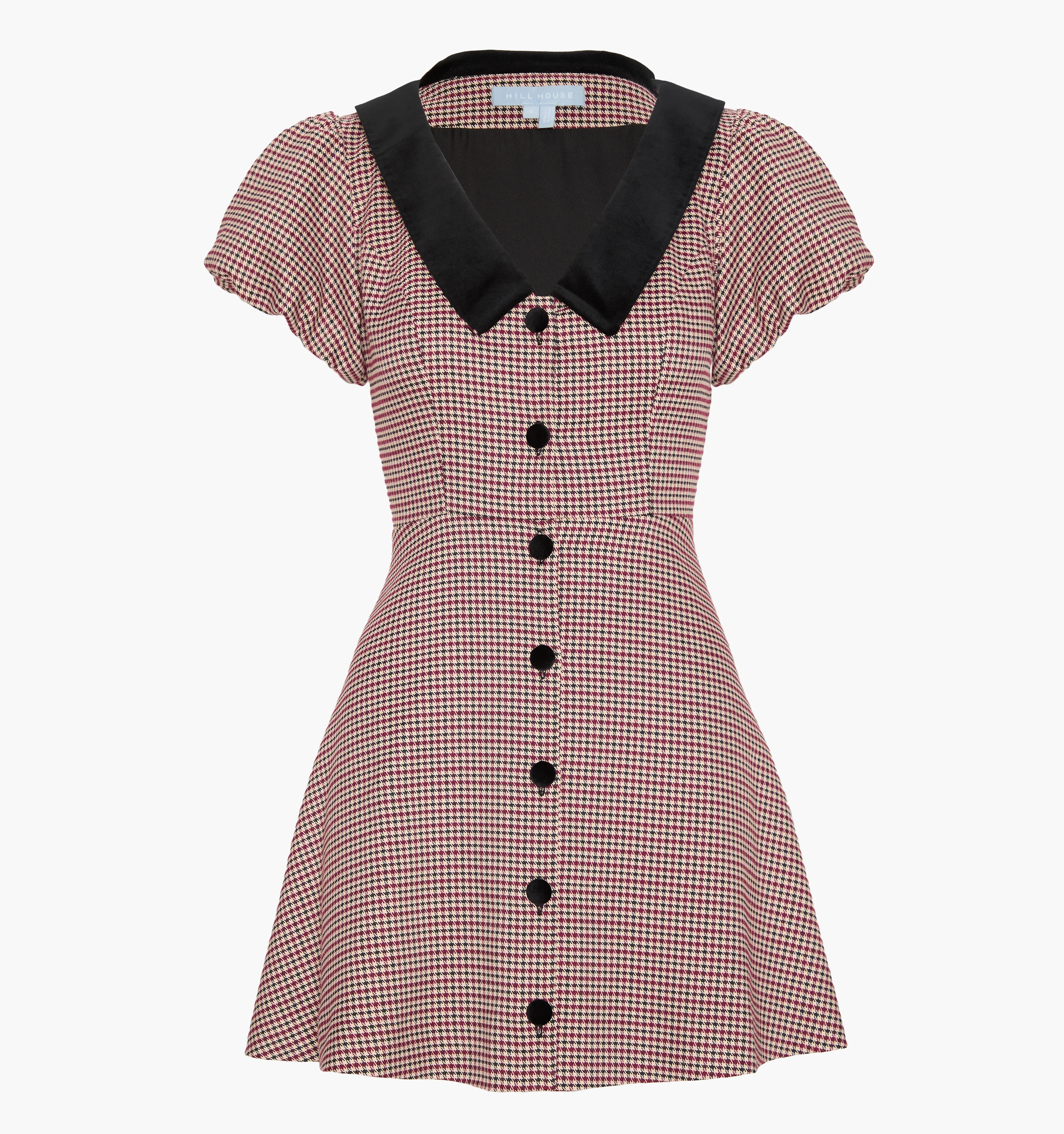The Samantha Dress - Burgundy Holmes Houndstooth - Image 6