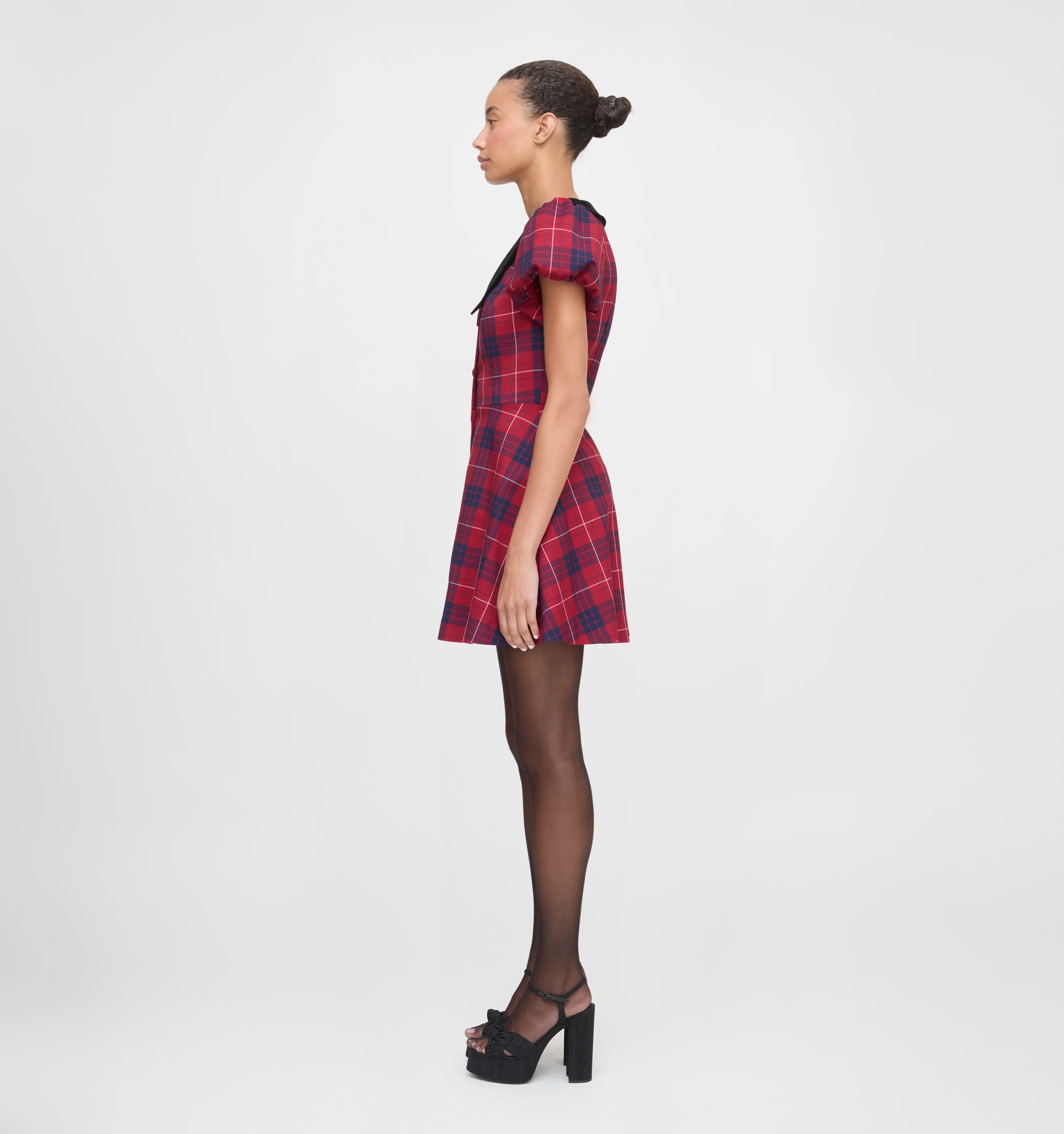 The Samantha Dress - Cherry Tartan - Image 4