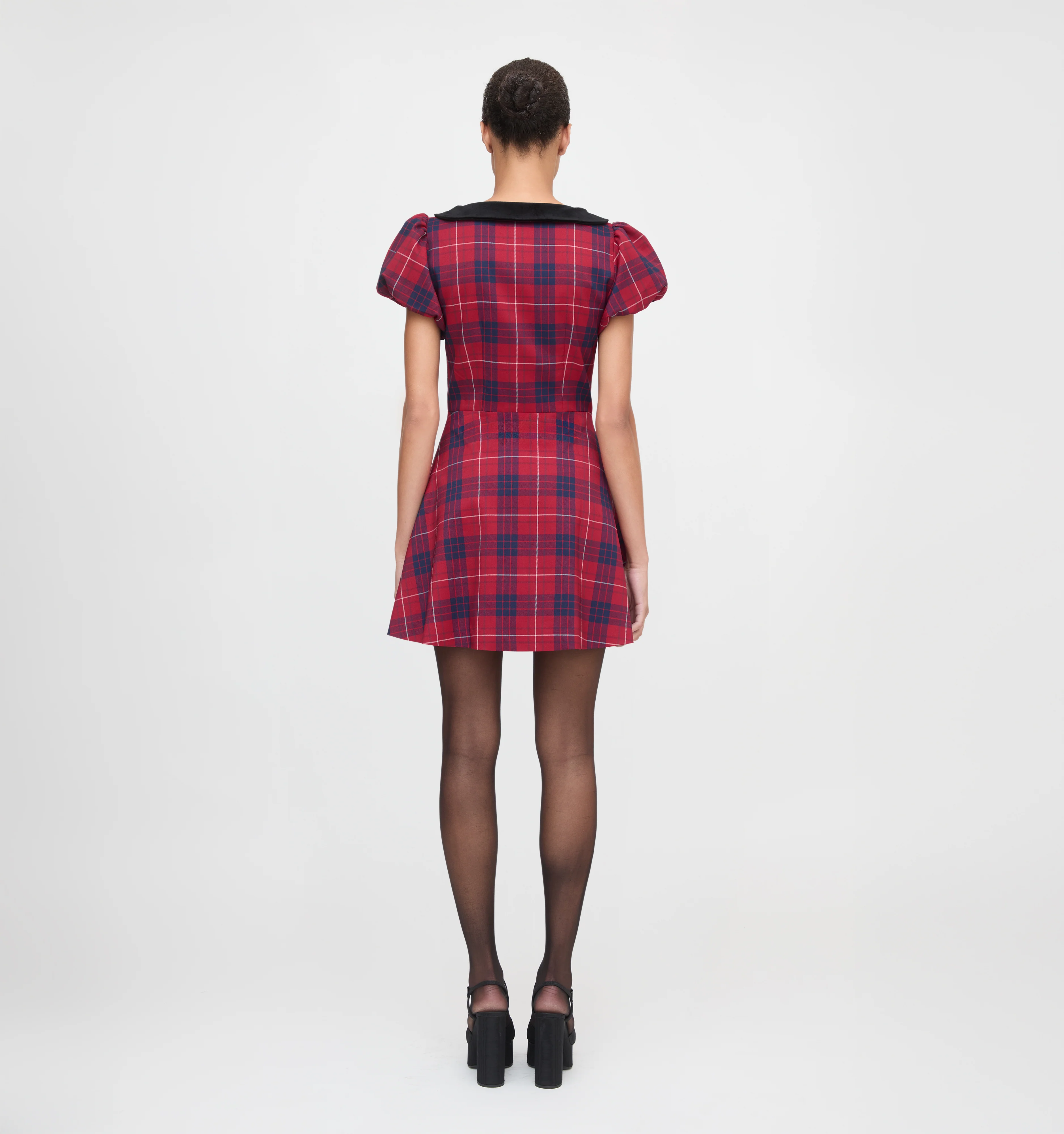The Samantha Dress - Cherry Tartan - Image 5