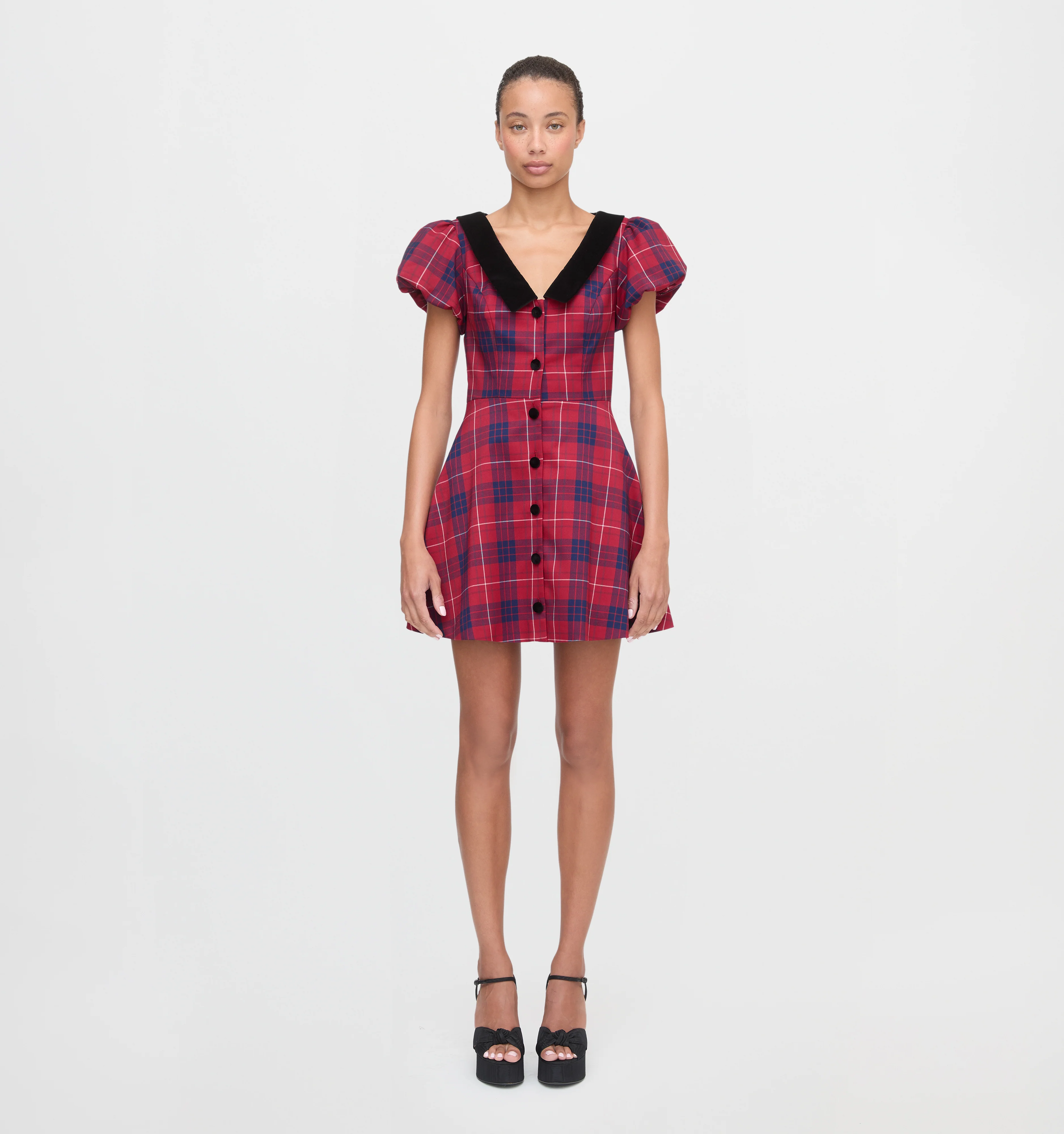 The Samantha Dress - Cherry Tartan - Image 6