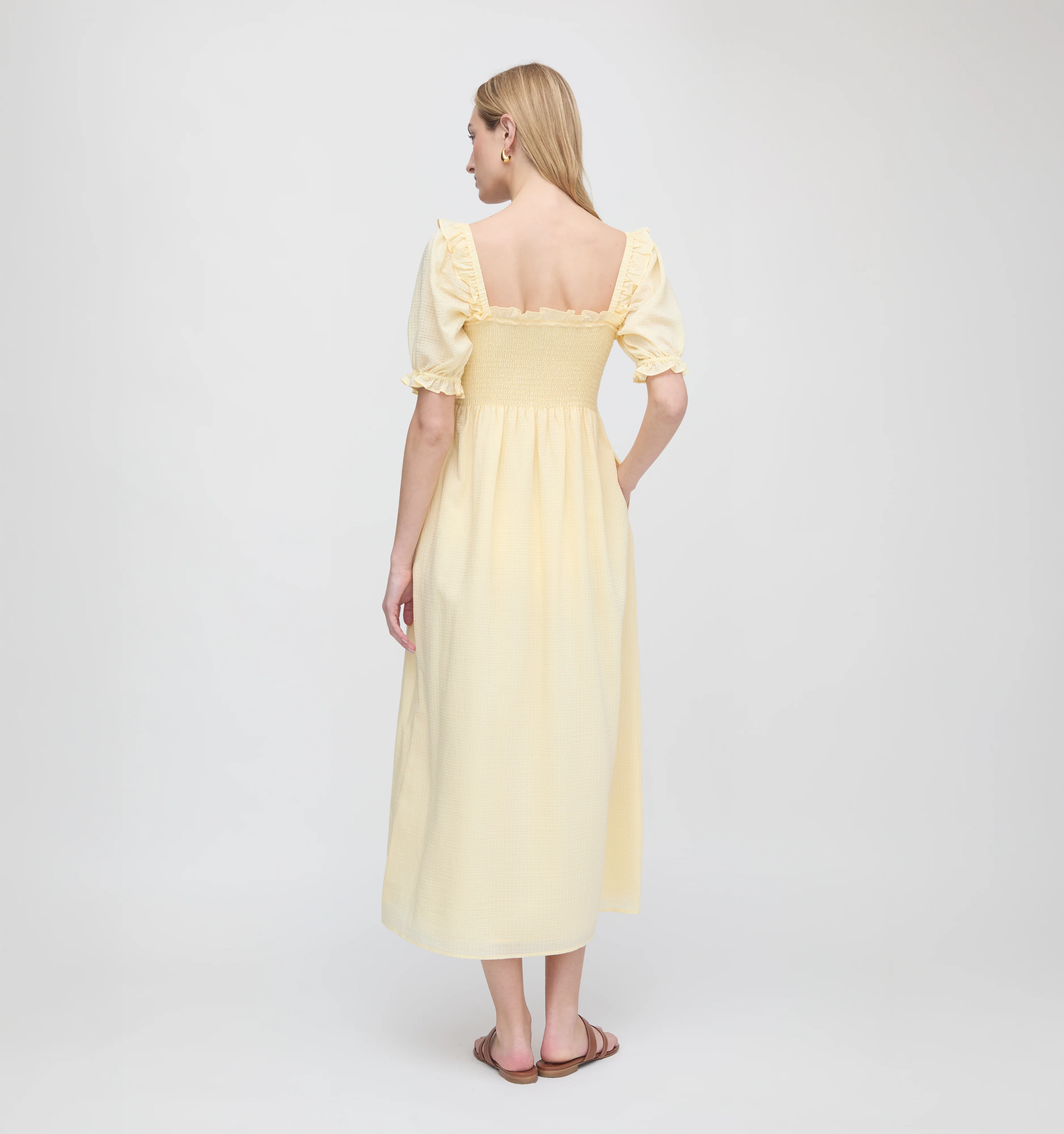 The Scarlett Midi Nap Dress - Butter Yellow - Image 4