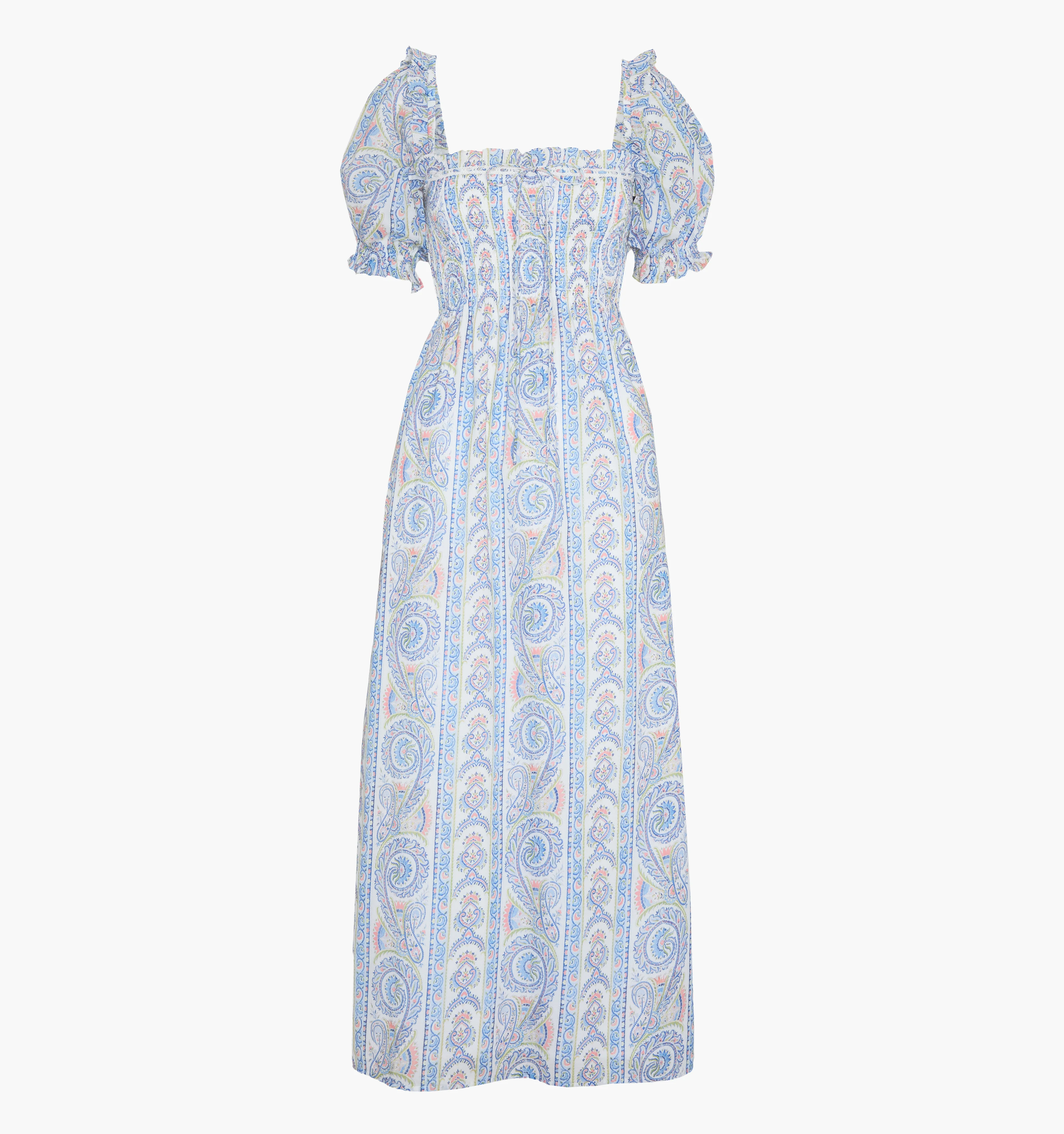 The Scarlett Midi Nap Dress - Blue Corsica Paisley - Image 4