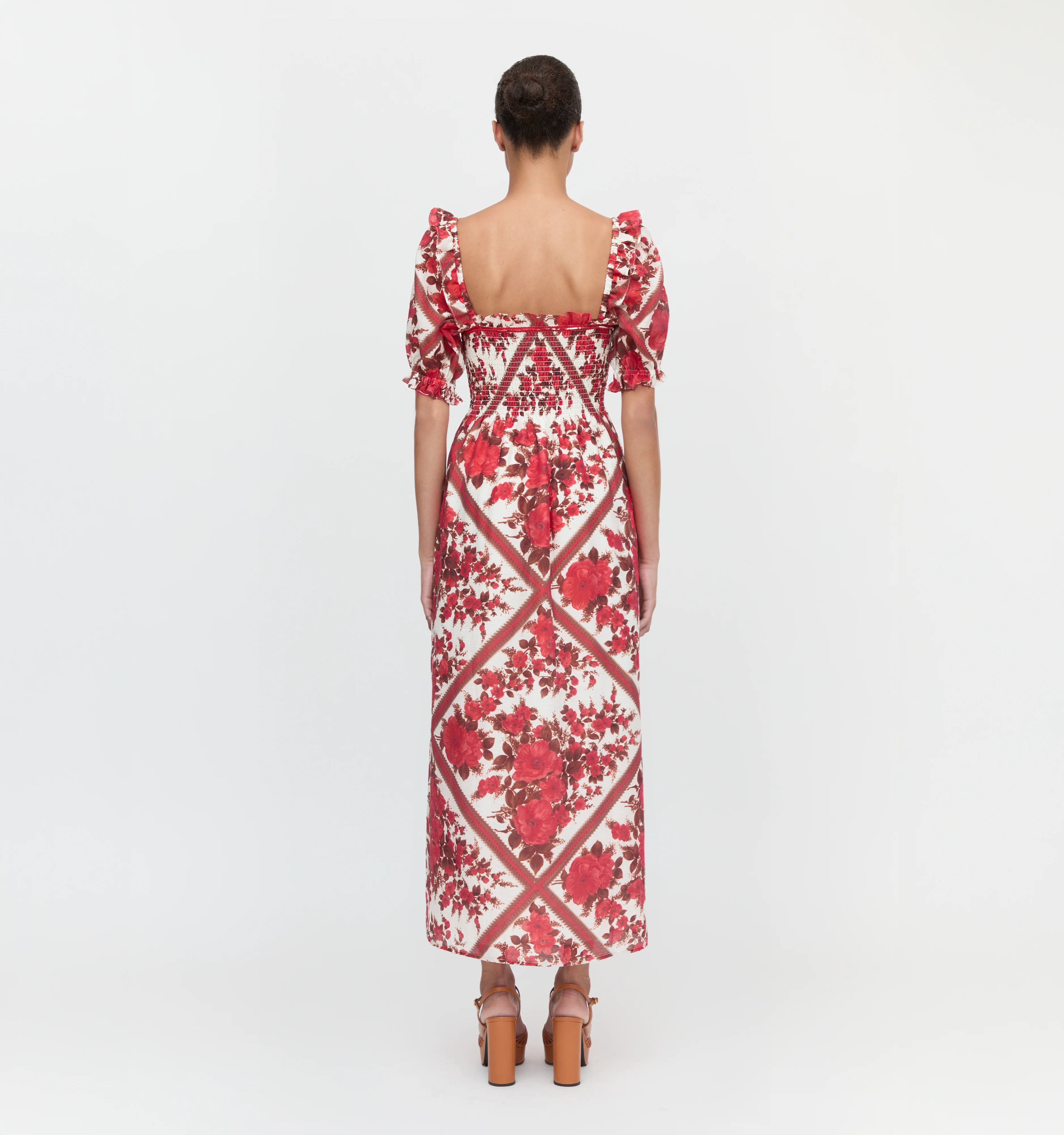 The Scarlett Nap Dress - Red Diamond Rose - Image 2