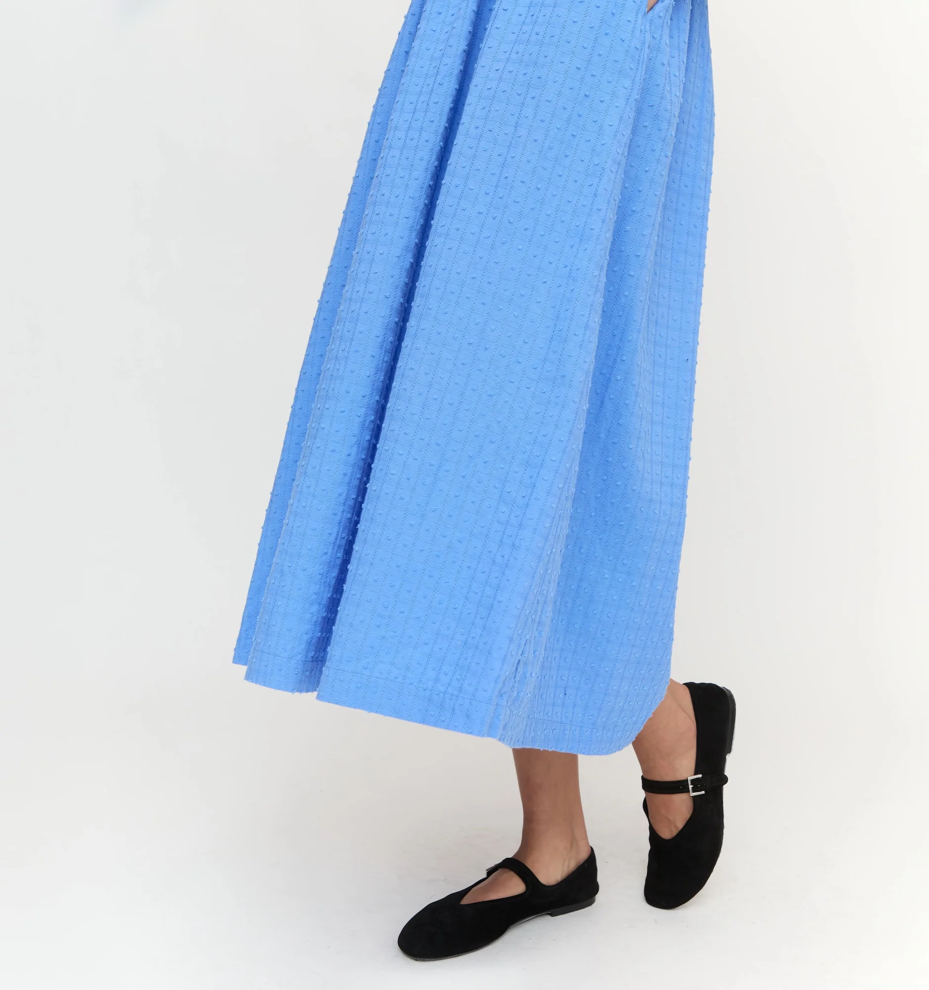 The Scarlett Nap Dress - Hydrangea Blue Textured Clip Dot - Image 4