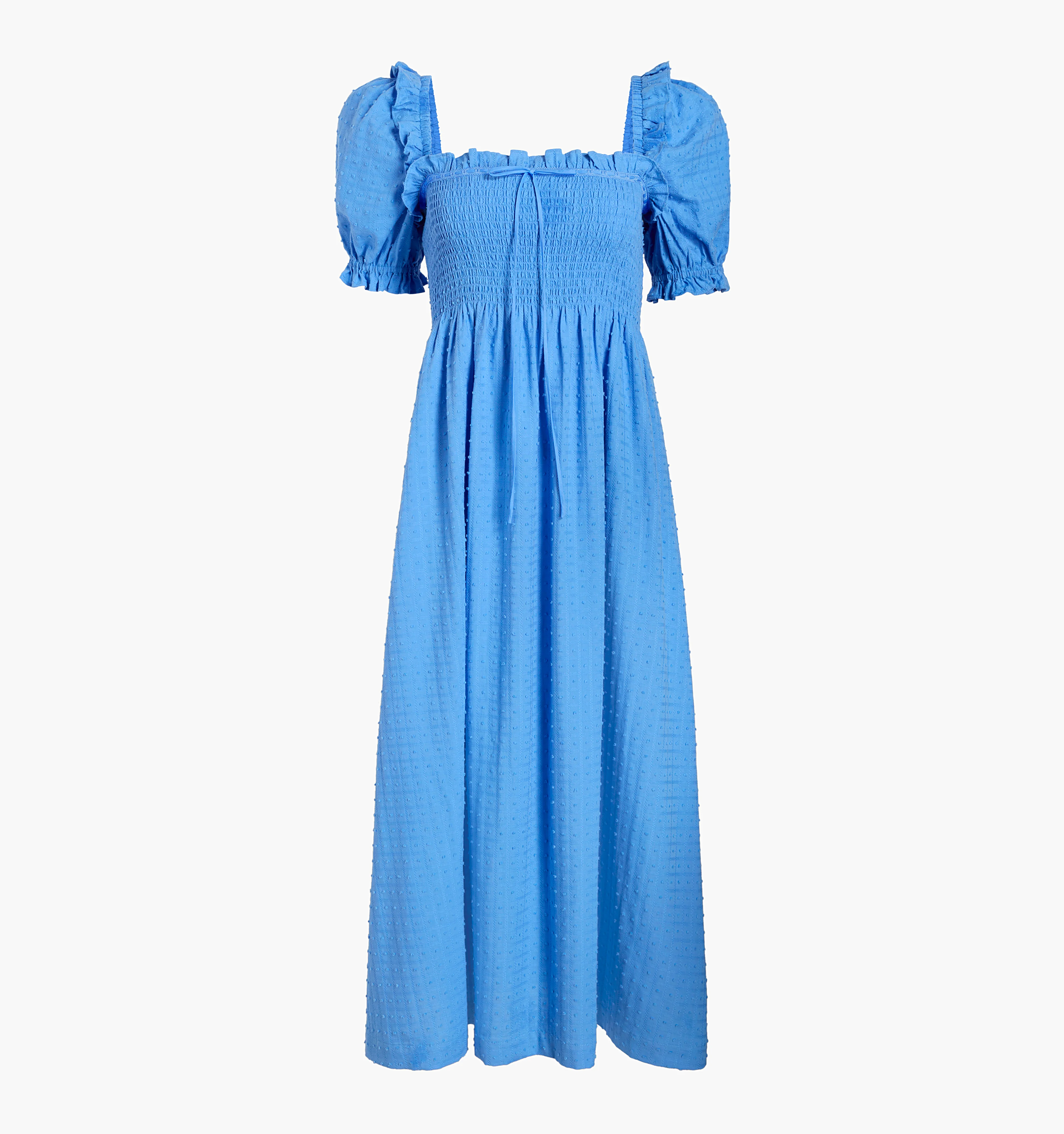 The Scarlett Nap Dress - Hydrangea Blue Textured Clip Dot - Image 5