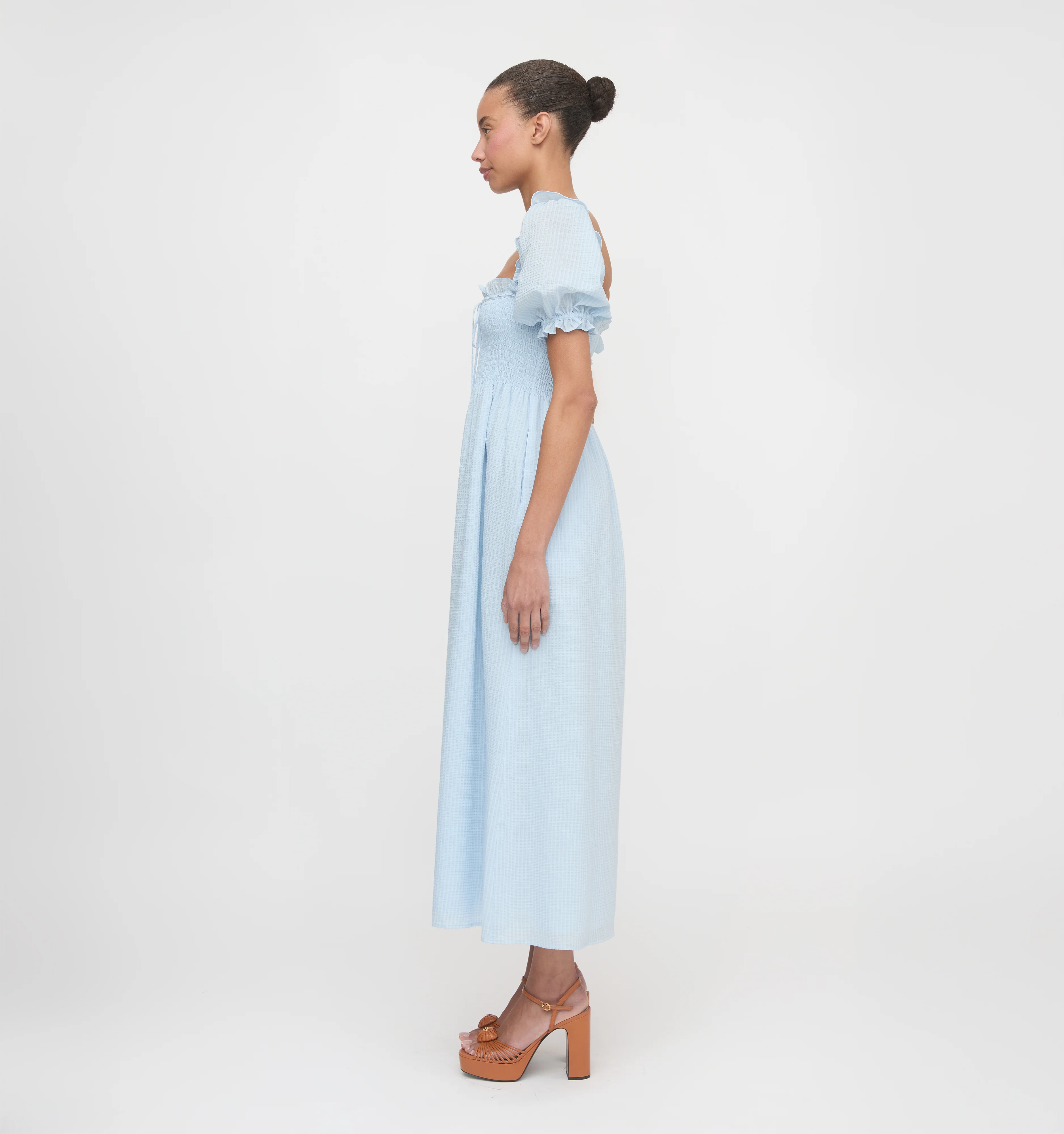 The Scarlett Nap Dress - Pale Blue - Image 3
