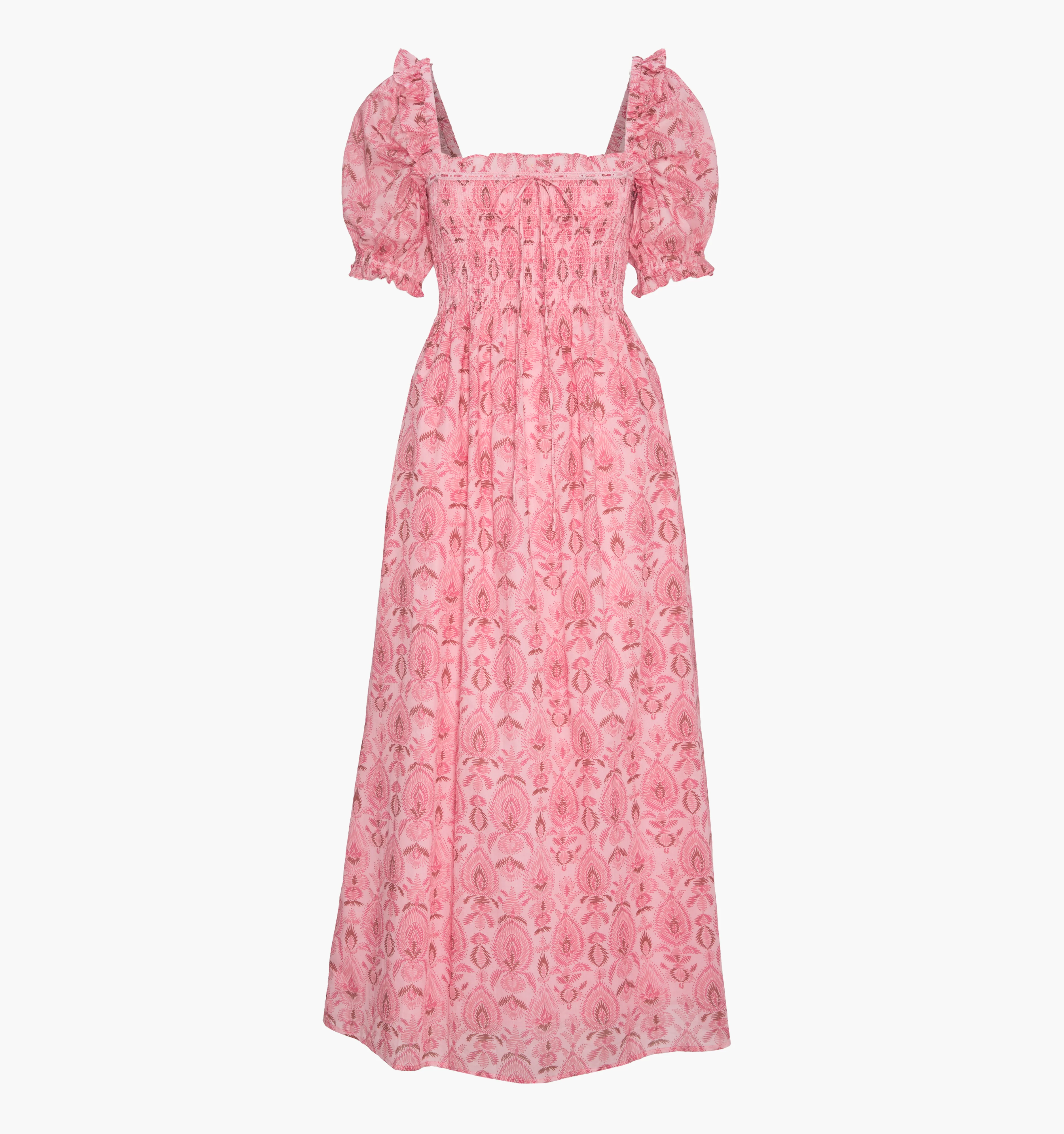 The Scarlett Nap Dress - Pink Palm Ikat - Image 5