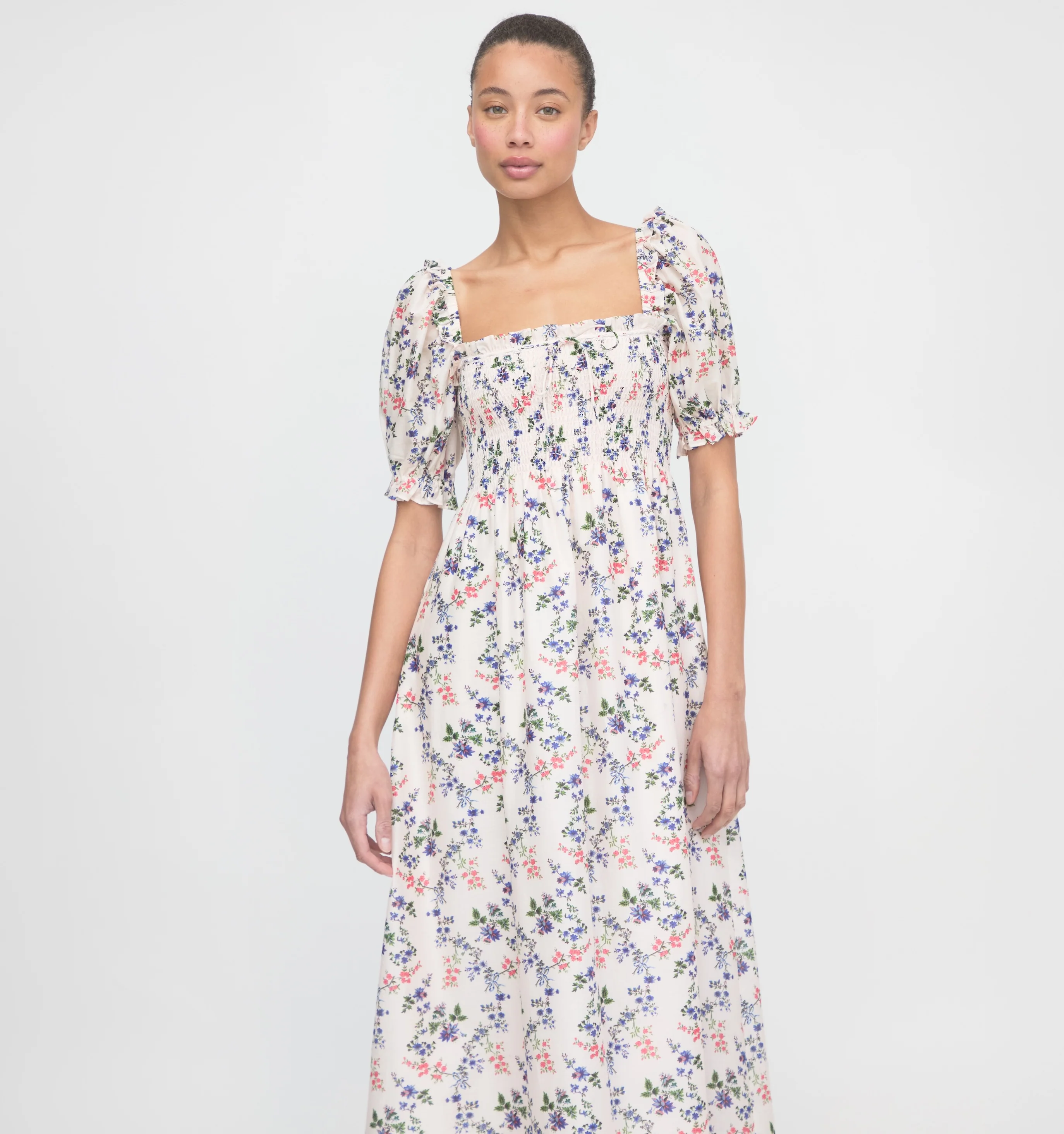 The Scarlett Nap Dress - Pink Scallop Bow Chintz - Image 2