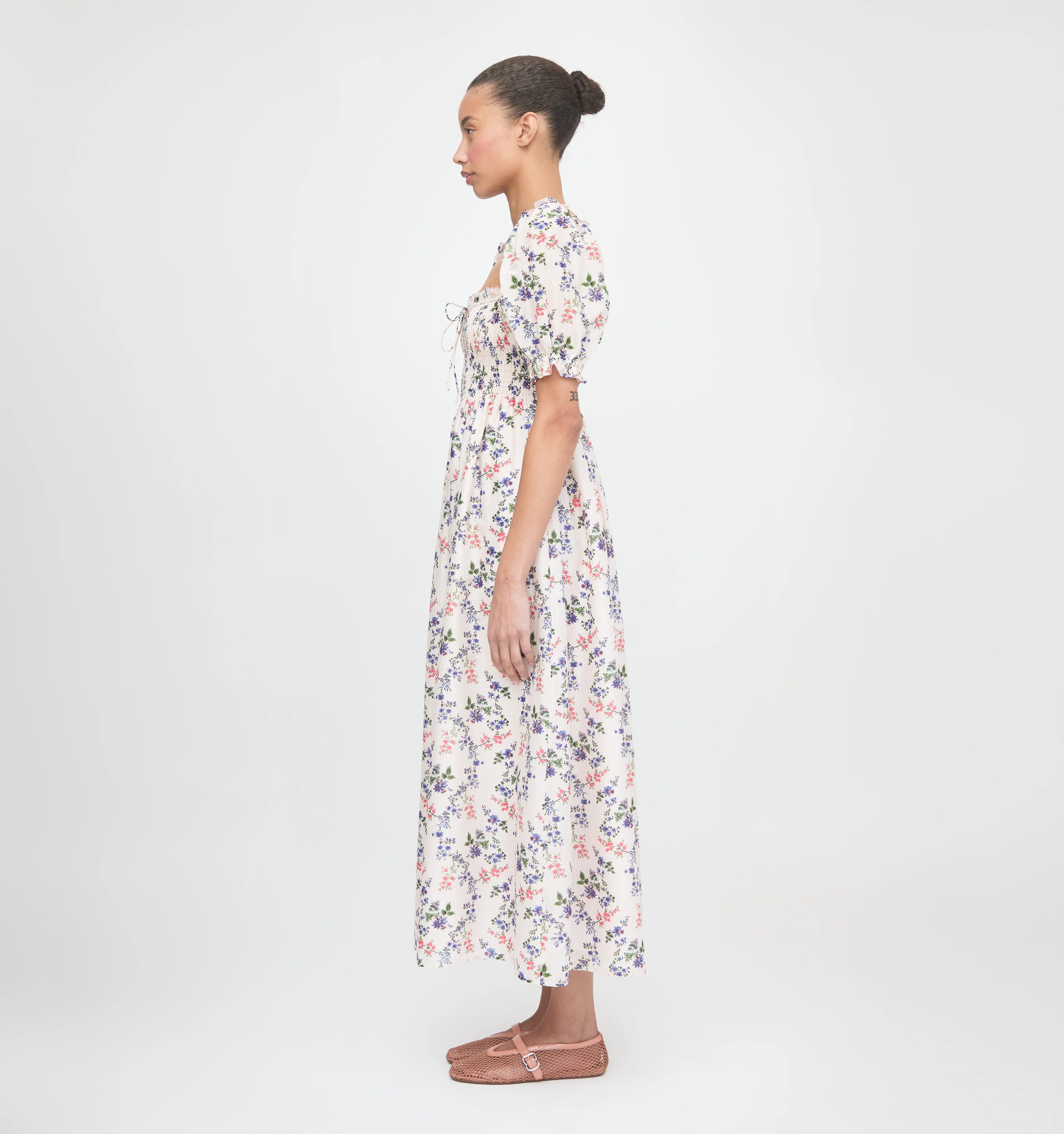 The Scarlett Nap Dress - Pink Scallop Bow Chintz - Image 3