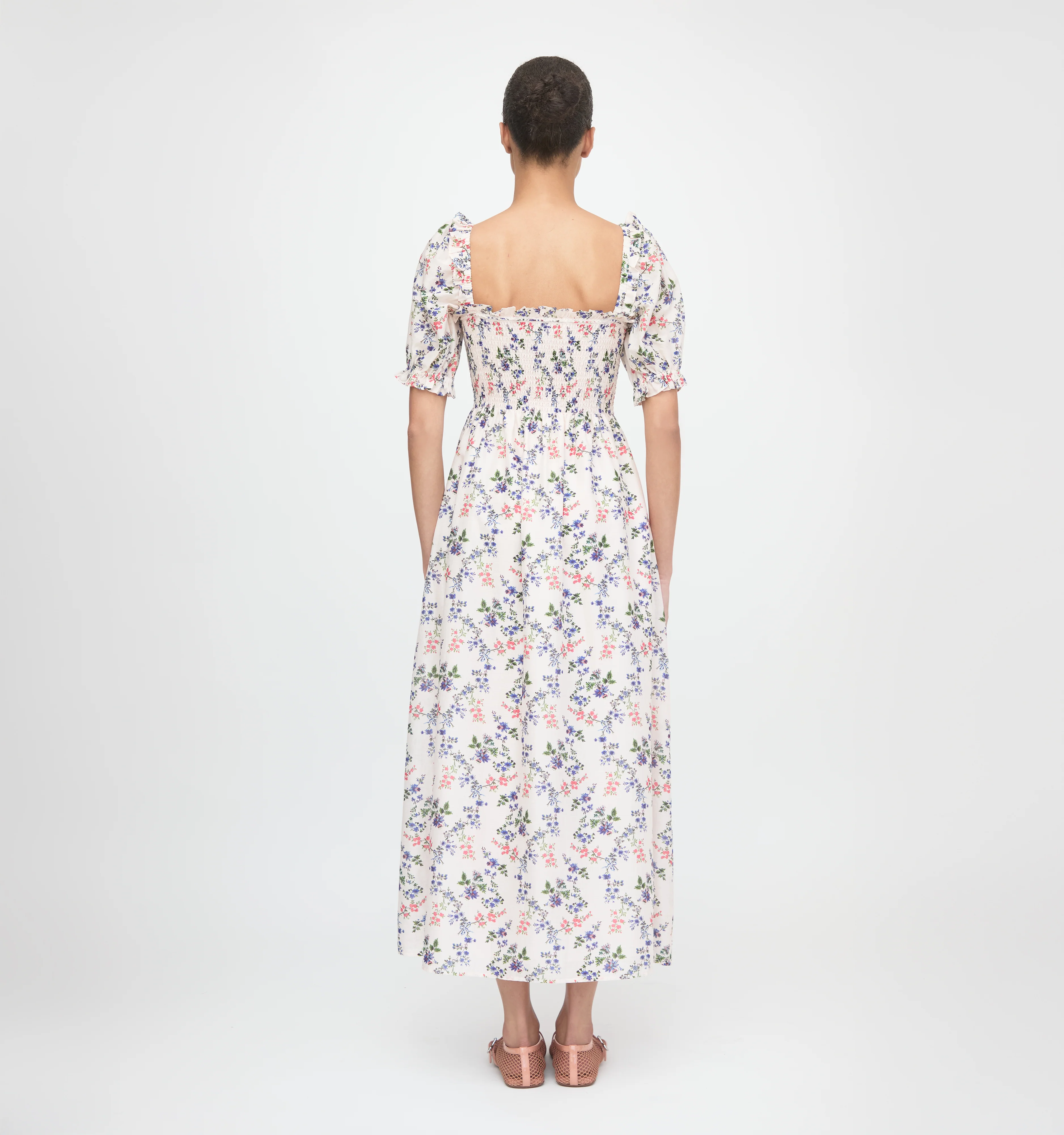 The Scarlett Nap Dress - Pink Scallop Bow Chintz - Image 4