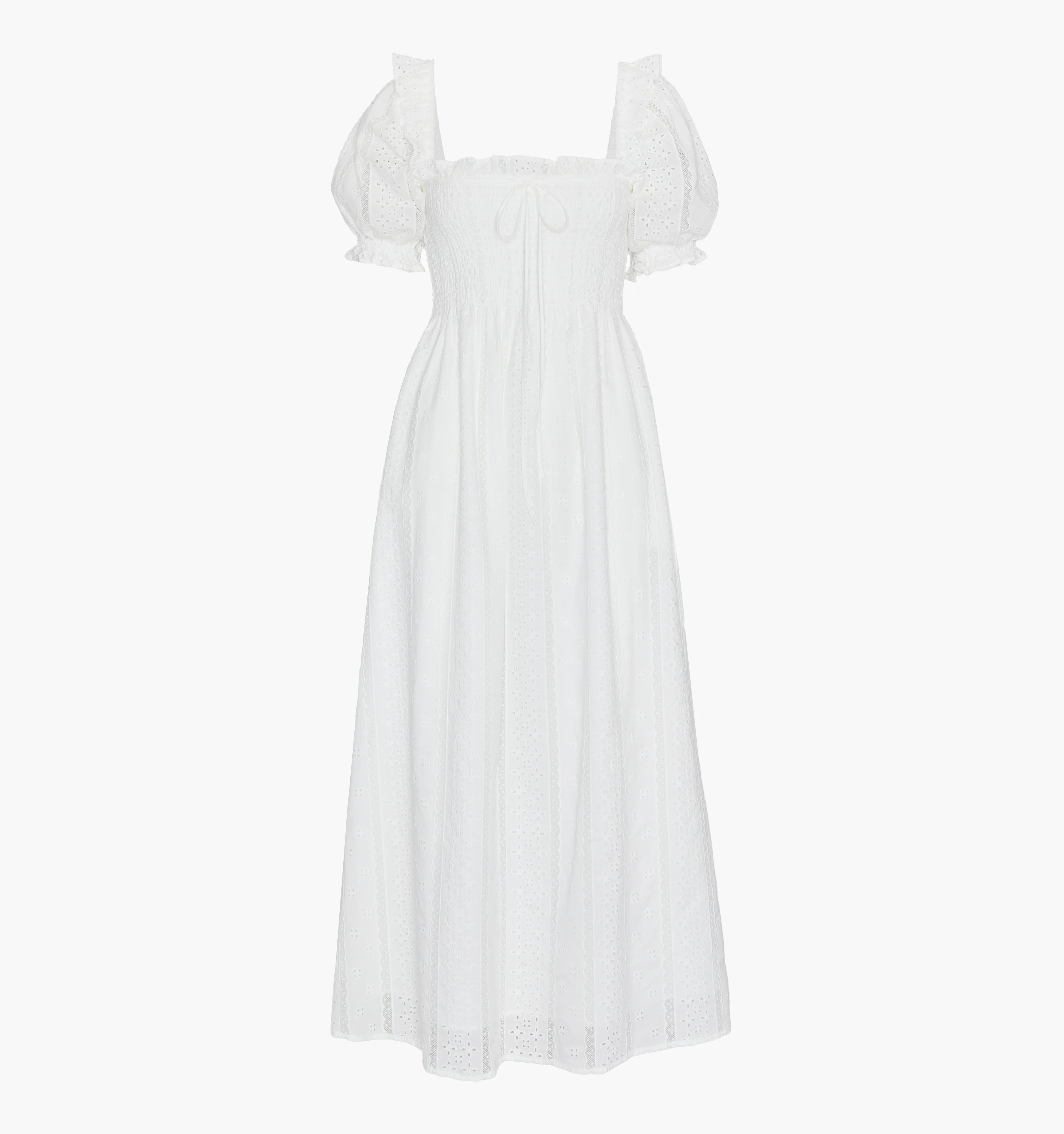 The Scarlett Nap Dress - White Broderie Voile - Image 6