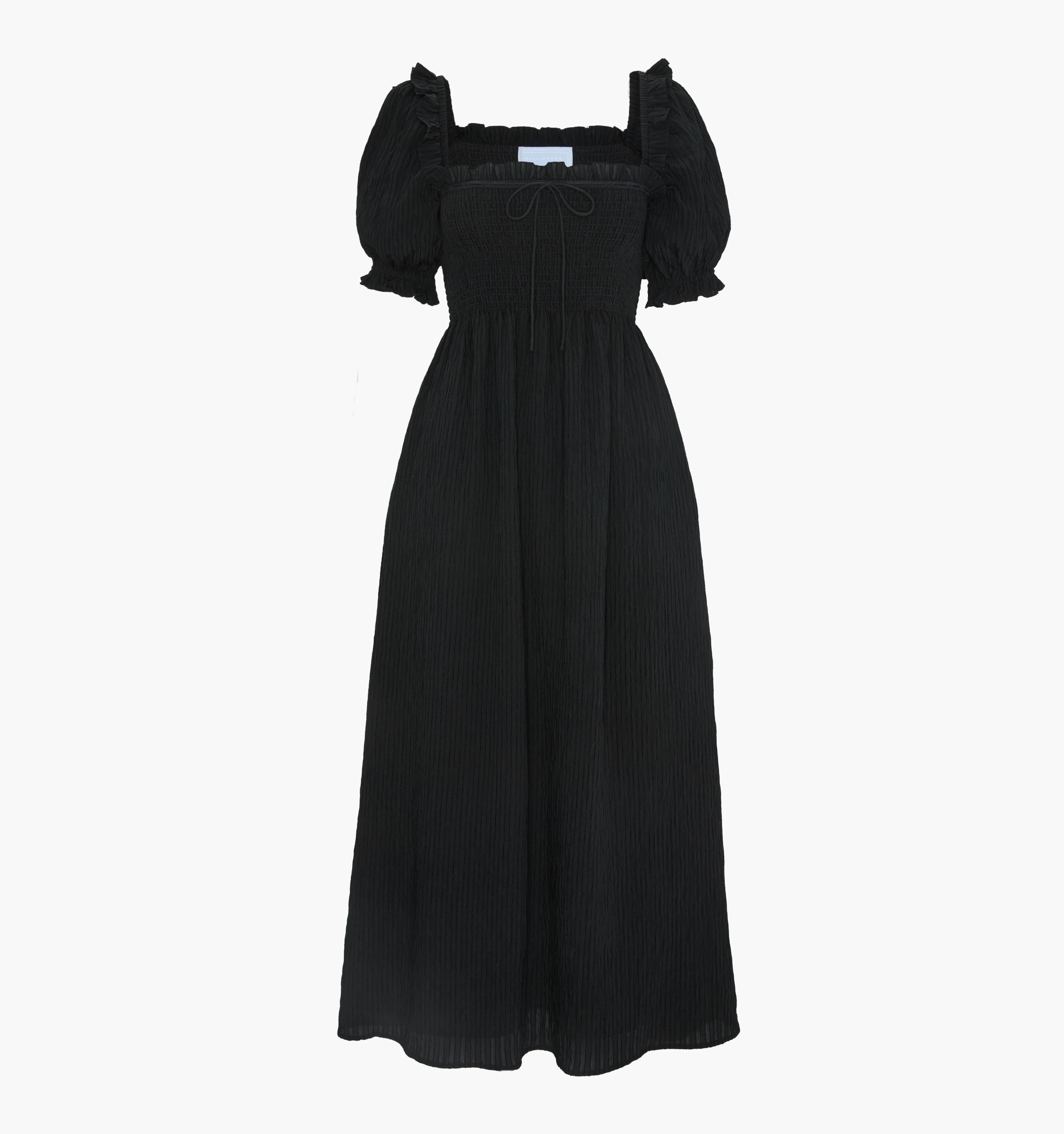 The Scarlett Nap Dress - Black Tonal Seersucker - Image 5