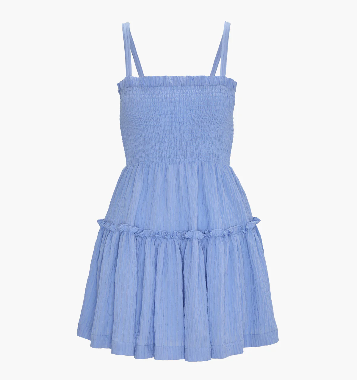 The Seraphina Mini Nap Dress - Bluebird Tonal Seersucker - Image 6