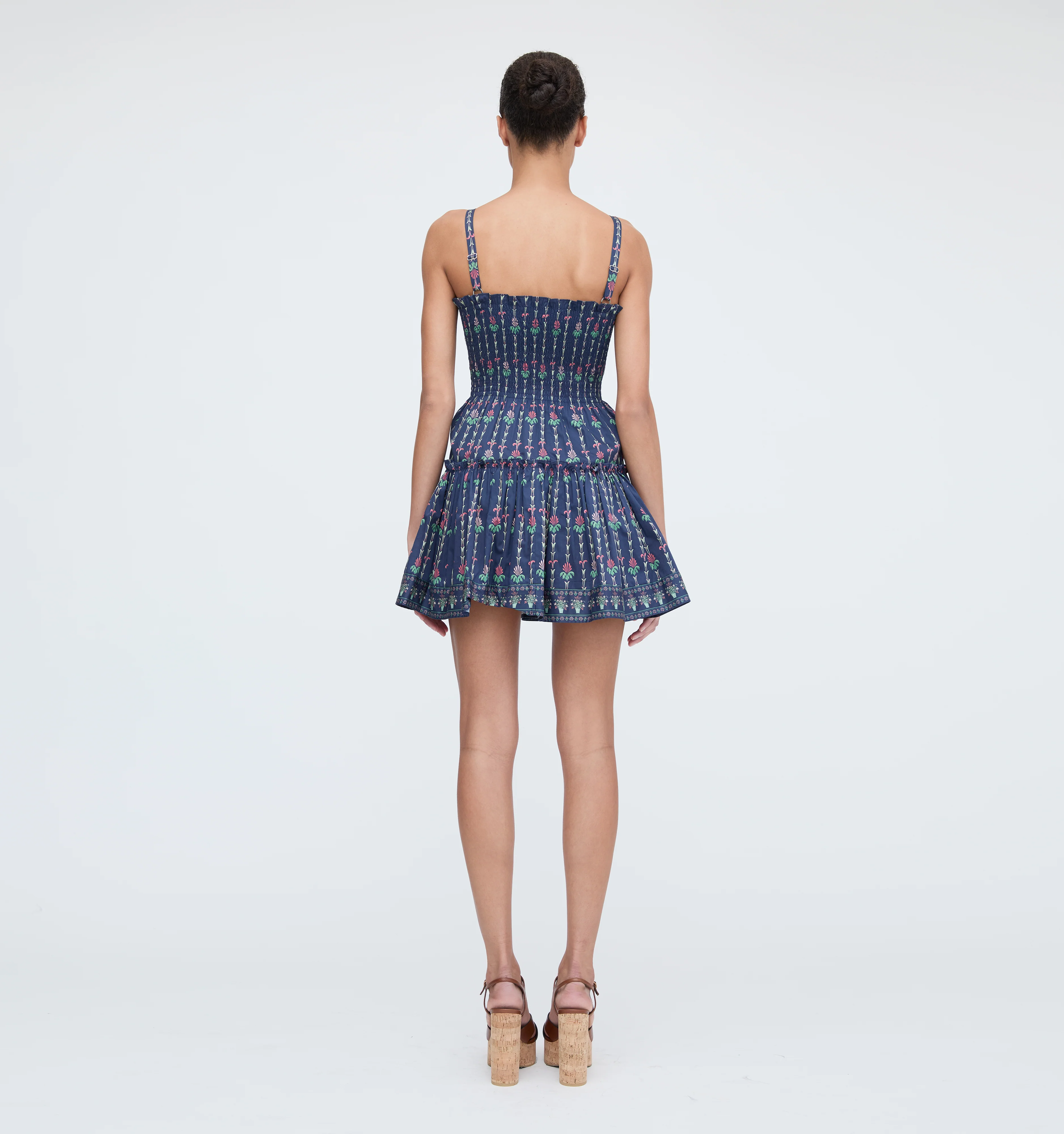 The Seraphina Mini Nap Dress - Navy Trailing Fern - Image 4