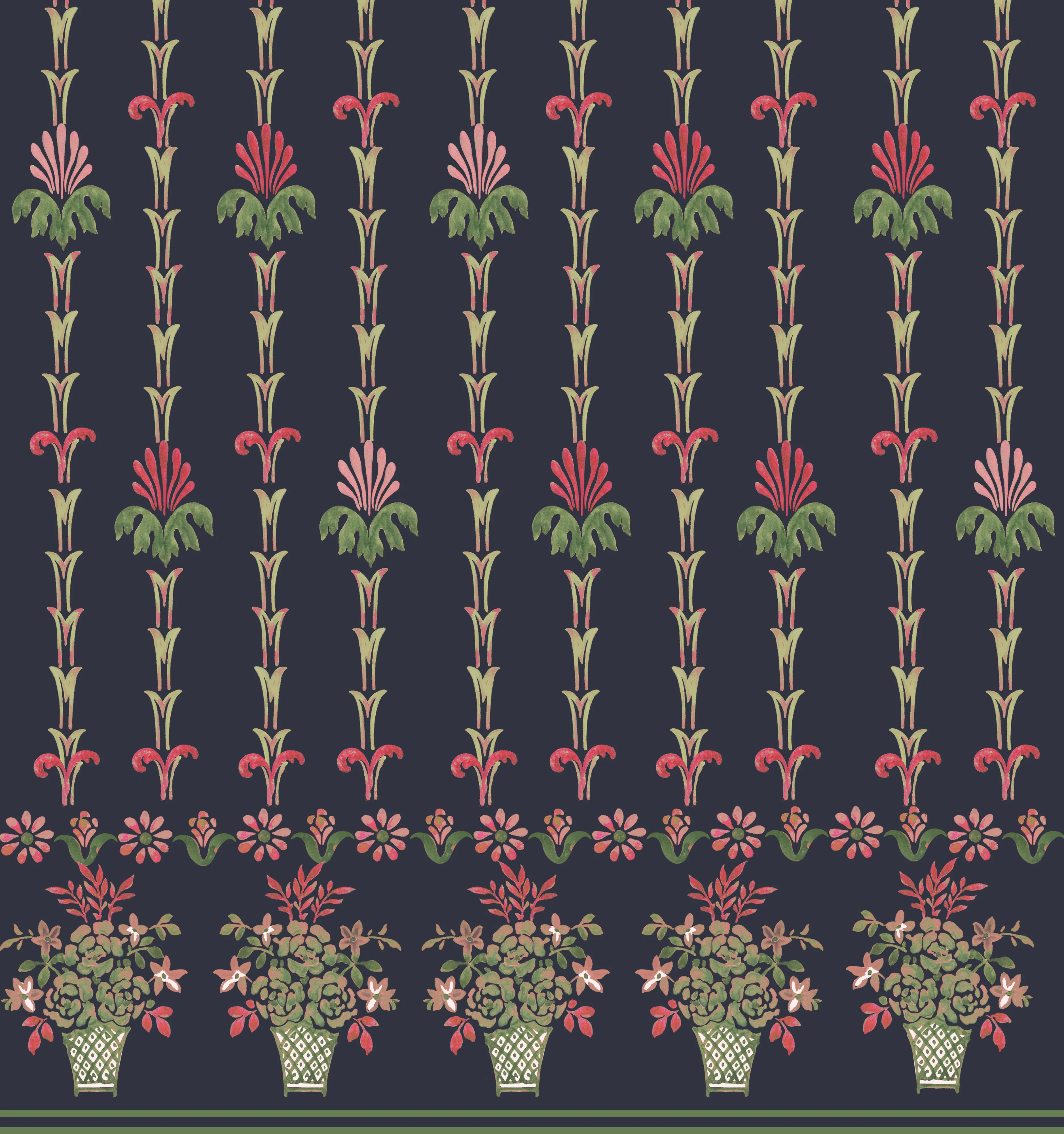 The Seraphina Mini Nap Dress - Navy Trailing Fern - Image 6